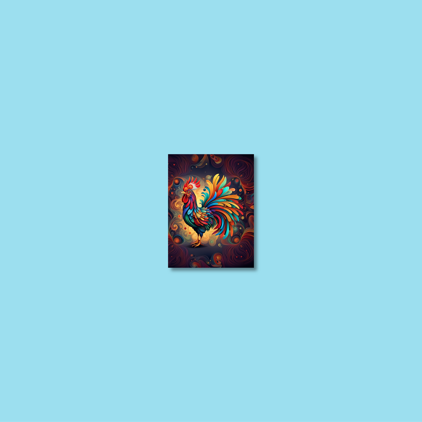 ABSTRACT COCKEREL **UNFRAMED ART PRINT**