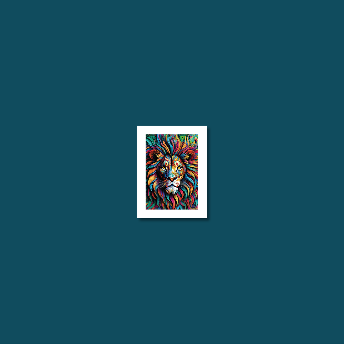 ABSTRACT LION **UNFRAMED ART PRINT**