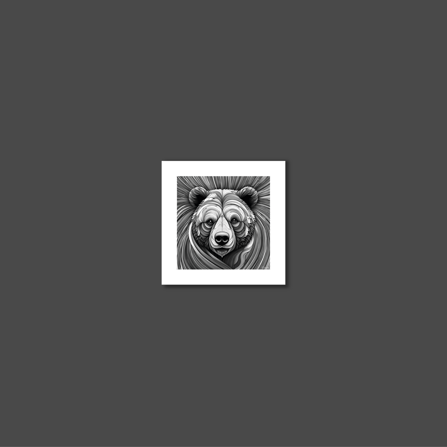 ABSTRACT BEAR **UNFRAMED ART PRINT**