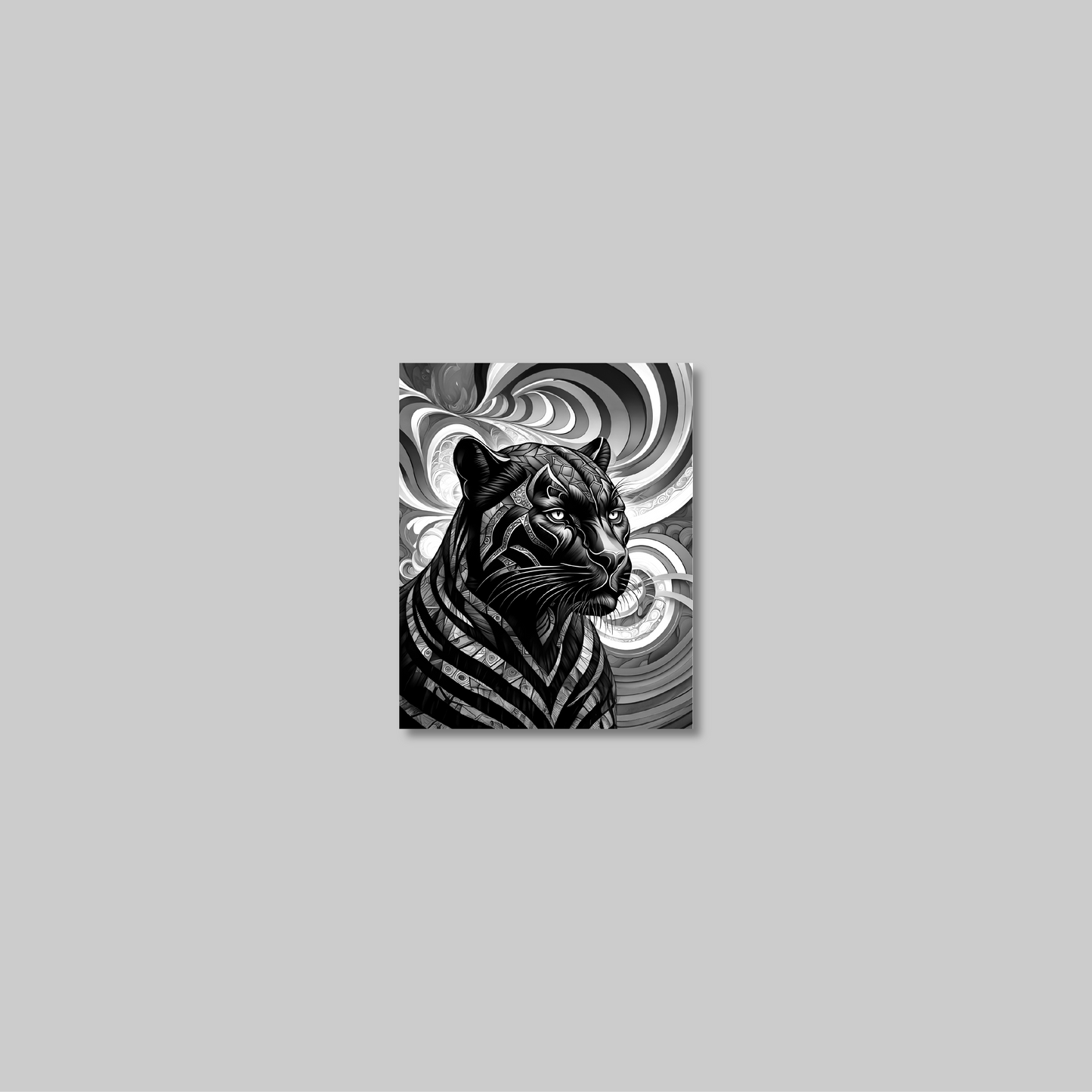 ABSTRACT BLACK PANTHER **UNFRAMED ART PRINT**