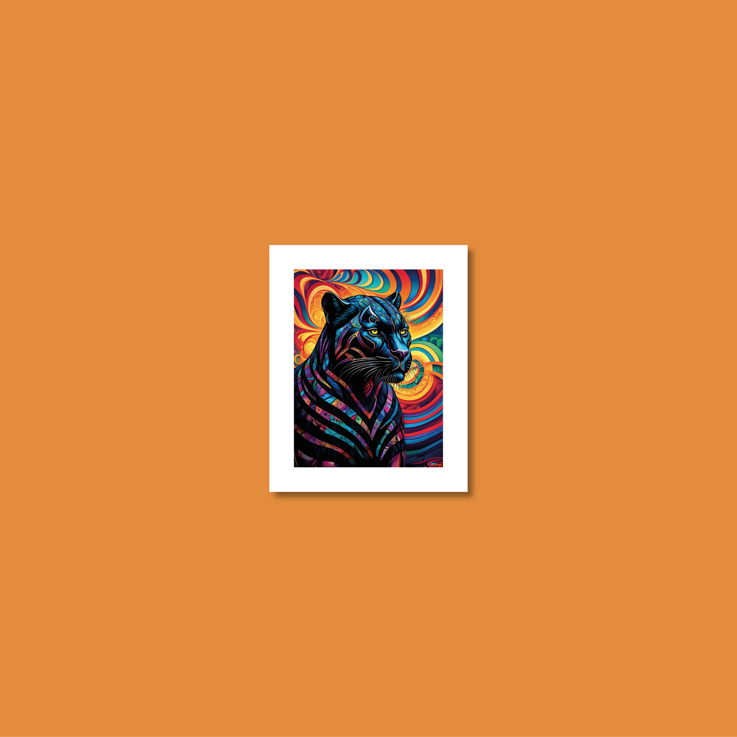 ABSTRACT BLACK PANTHER **UNFRAMED ART PRINT**