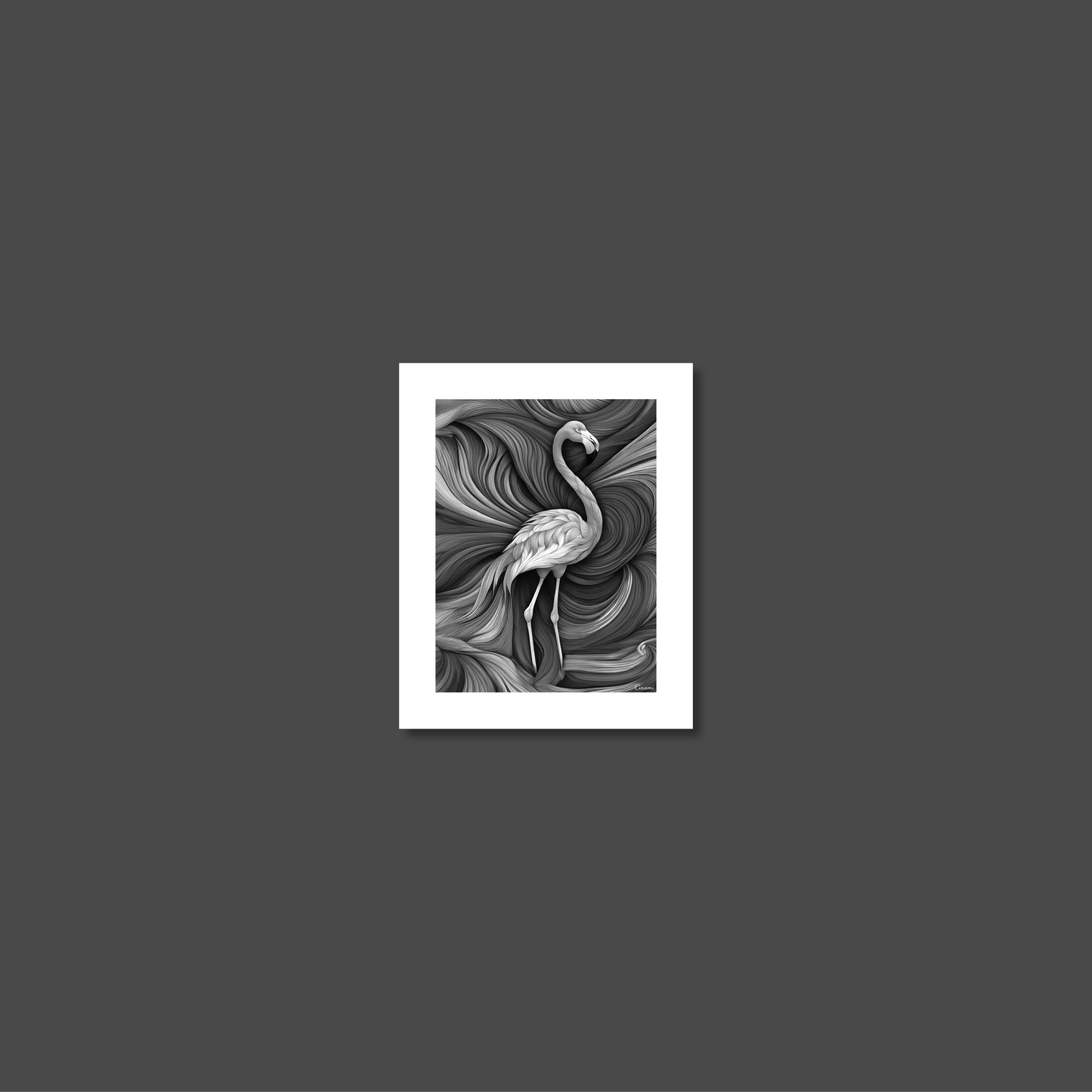 ABSTRACT FLAMINGO **UNFRAMED ART PRINT**