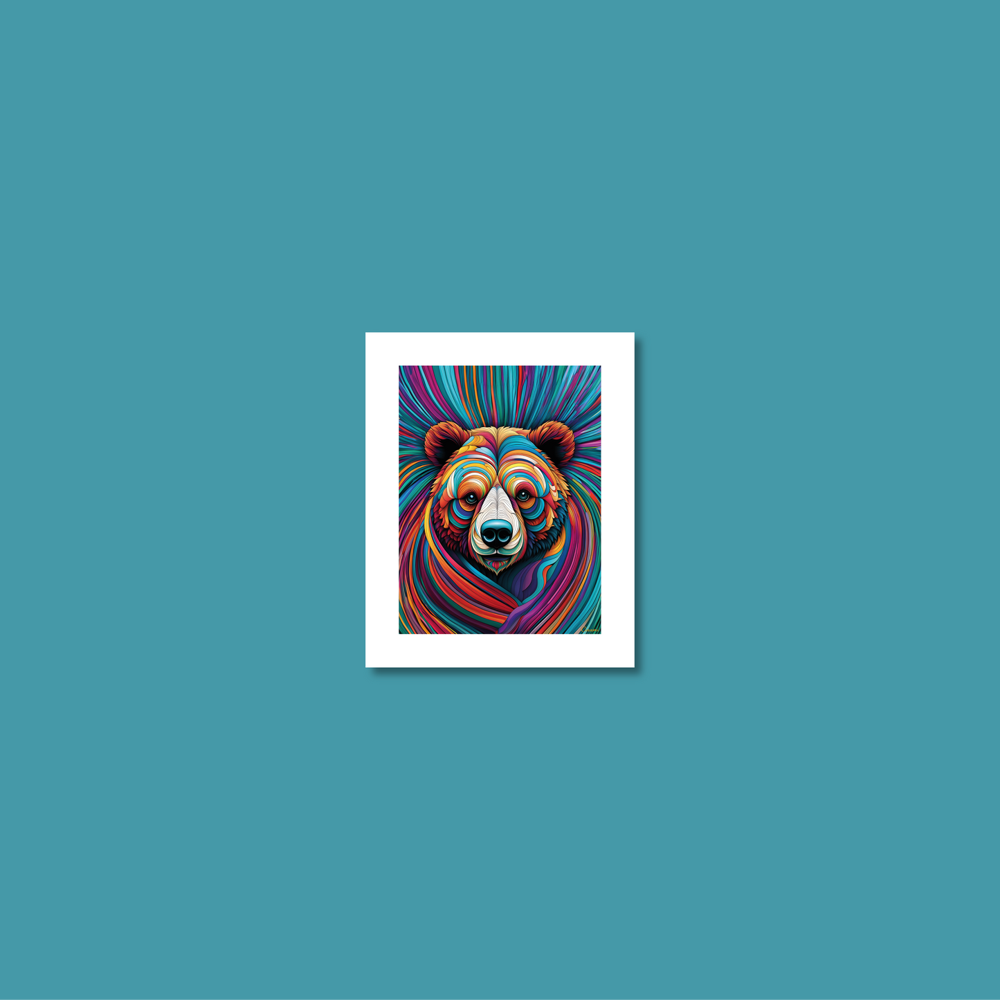ABSTRACT BEAR **UNFRAMED ART PRINT**