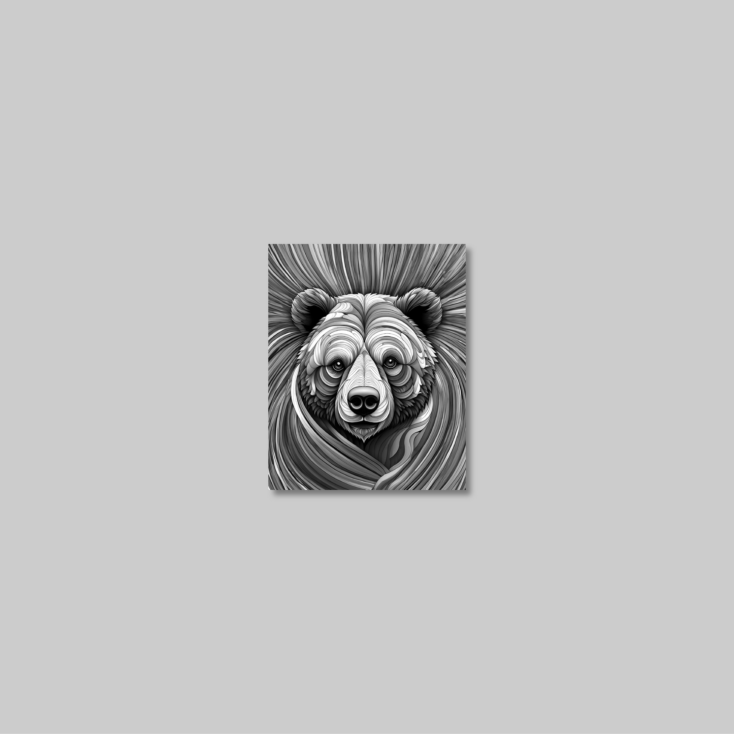 ABSTRACT BEAR **UNFRAMED ART PRINT**