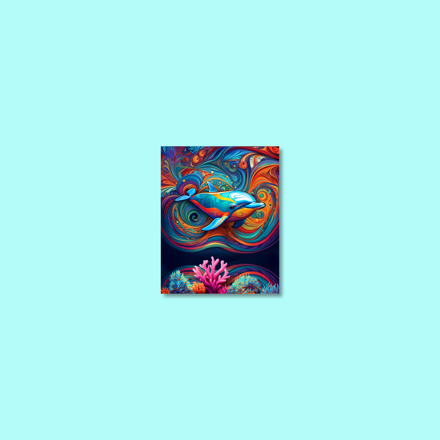 ABSTRACT DOLPHIN **UNFRAMED ART PRINT**
