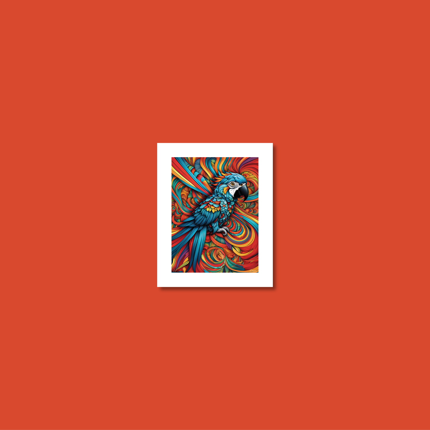 ABSTRACT PARROT **UNFRAMED ART PRINT**