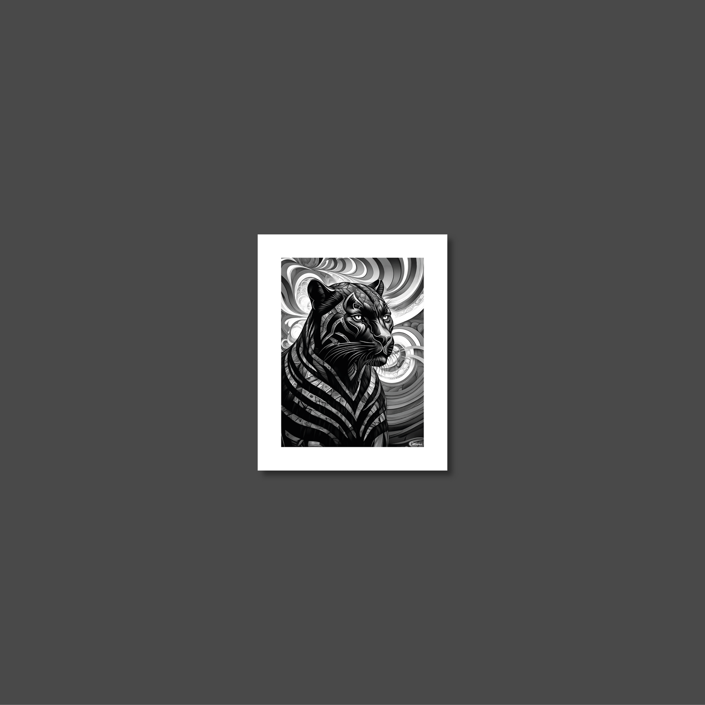 ABSTRACT BLACK PANTHER **UNFRAMED ART PRINT**
