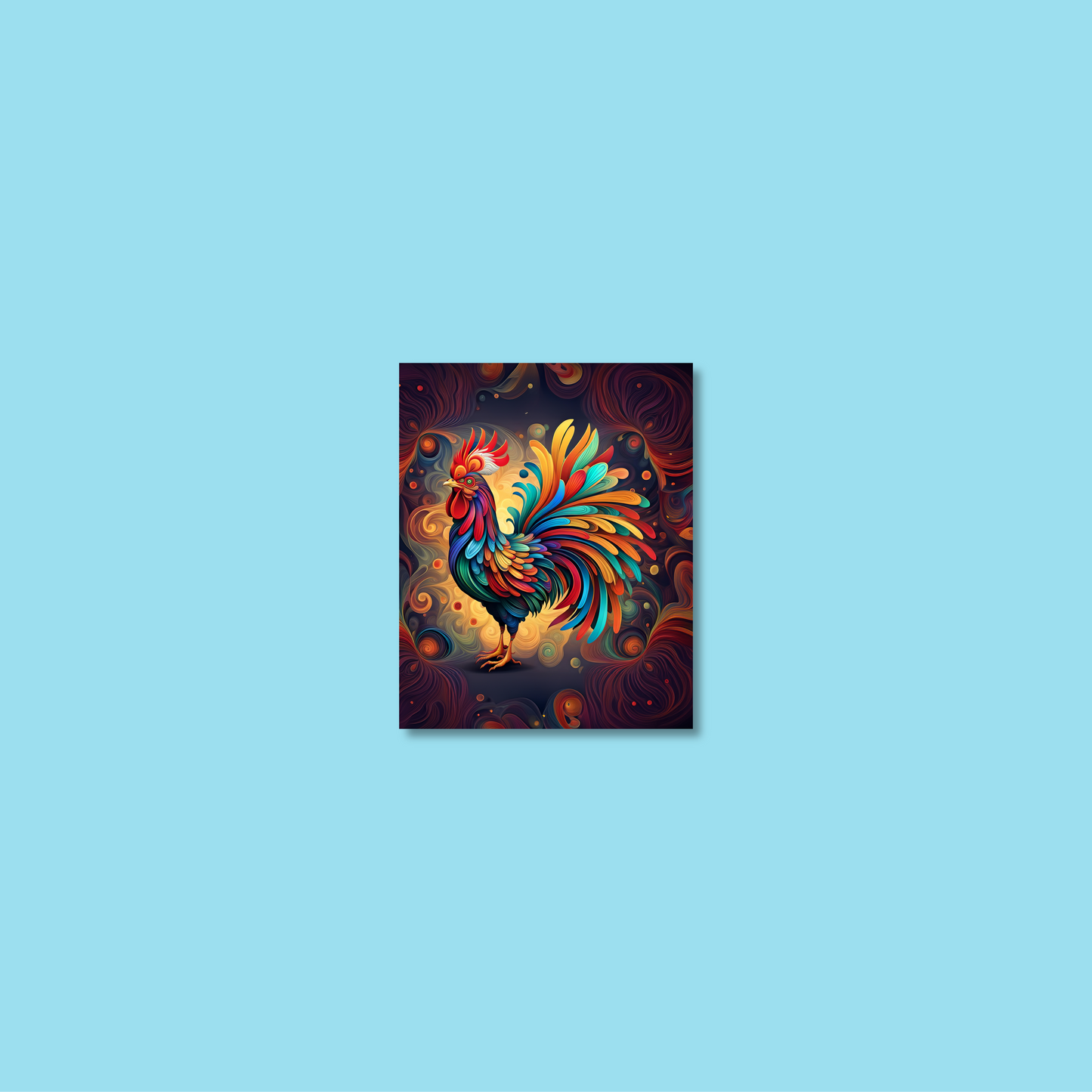ABSTRACT COCKEREL **UNFRAMED ART PRINT**