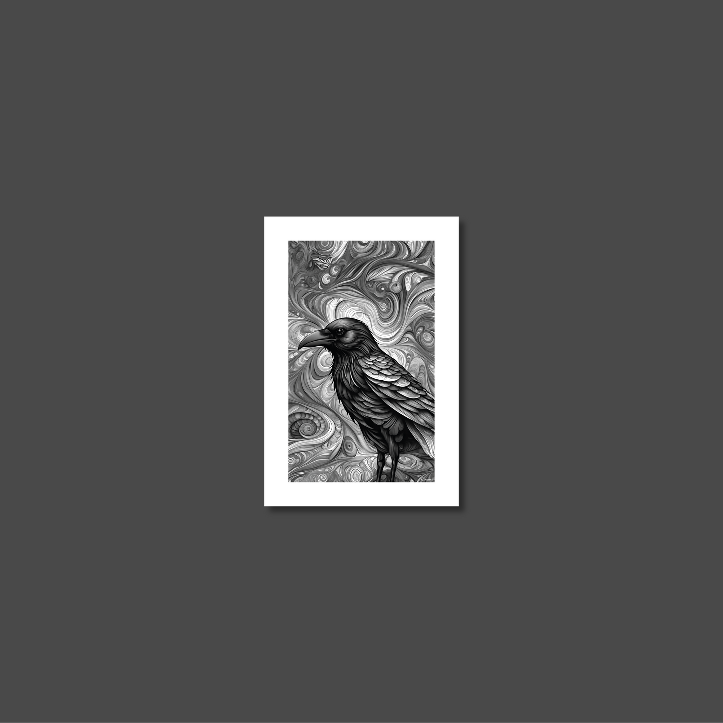 ABSTRACT CROW **UNFRAMED ART PRINT**