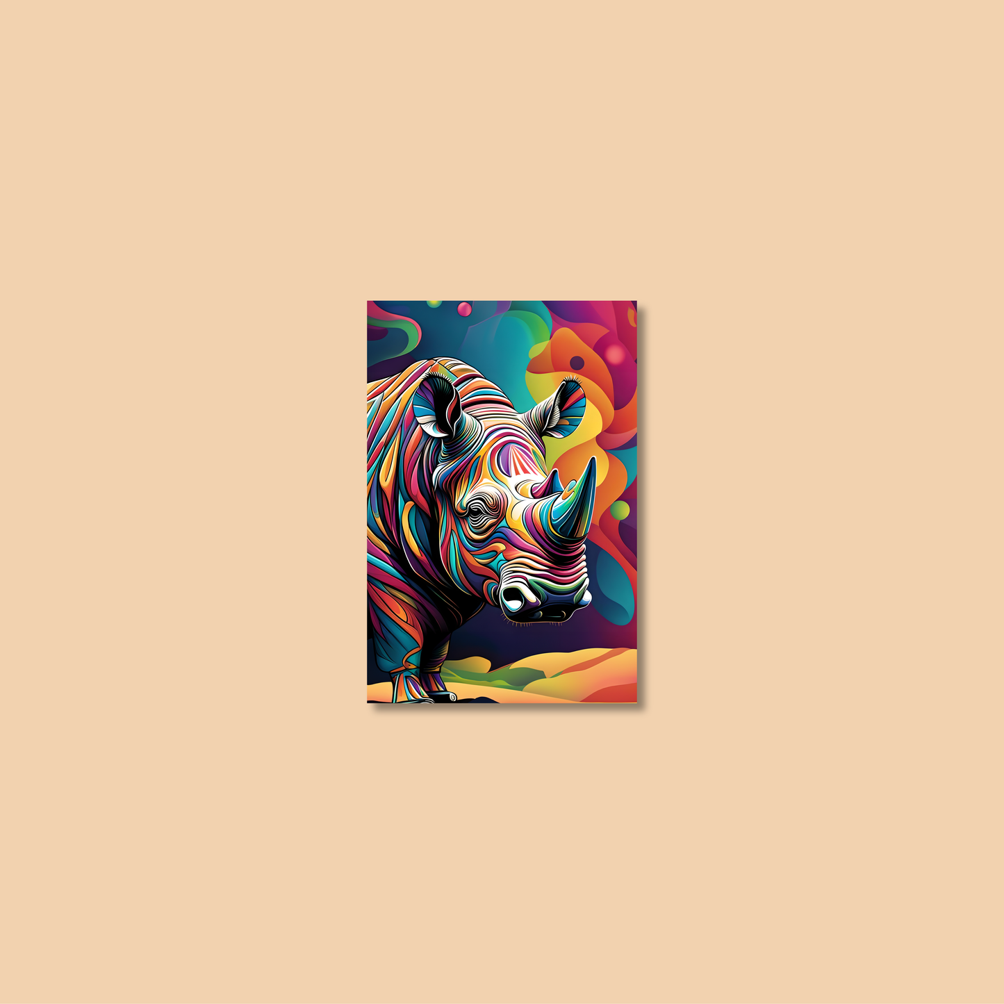 ABSTRACT RHINO **UNFRAMED ART PRINT**