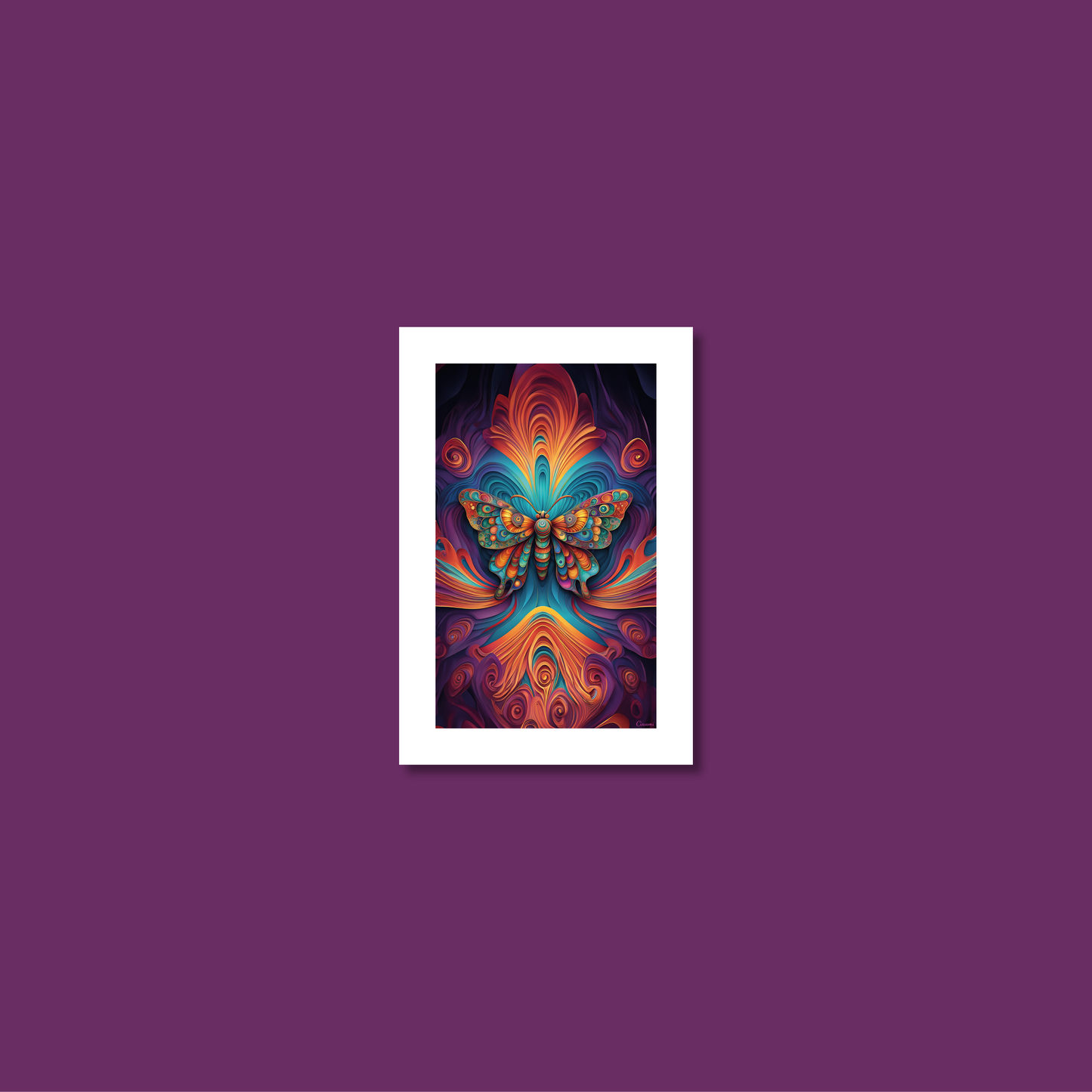ABSTRACT BUTTERFLY **UNFRAMED ART PRINT**