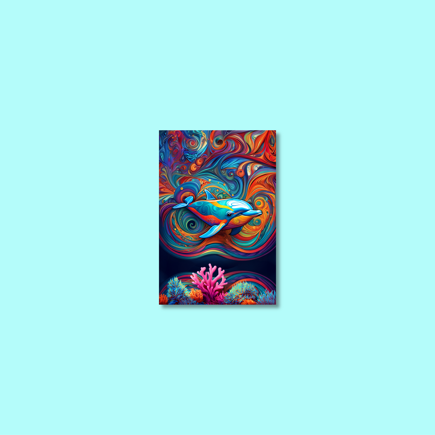 ABSTRACT DOLPHIN **UNFRAMED ART PRINT**