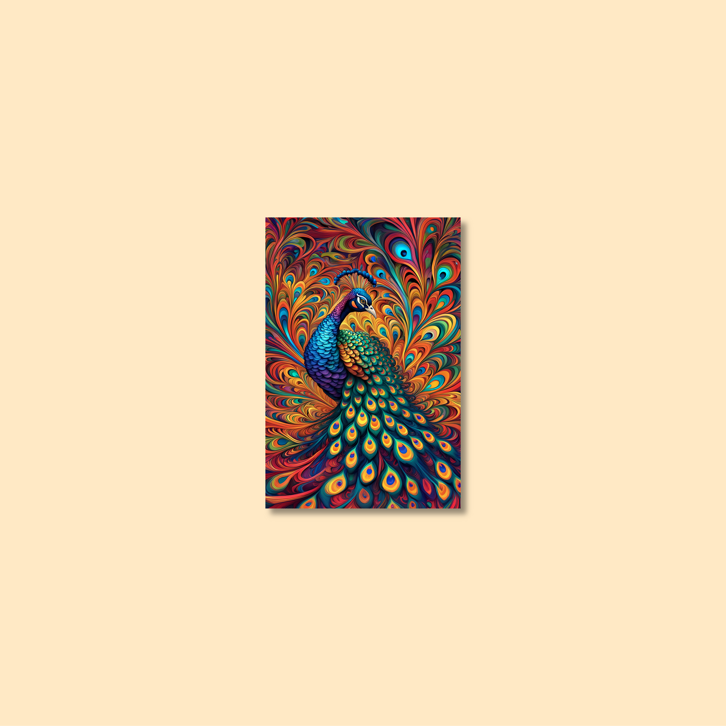 ABSTRACT PEACOCK **UNFRAMED ART PRINT**