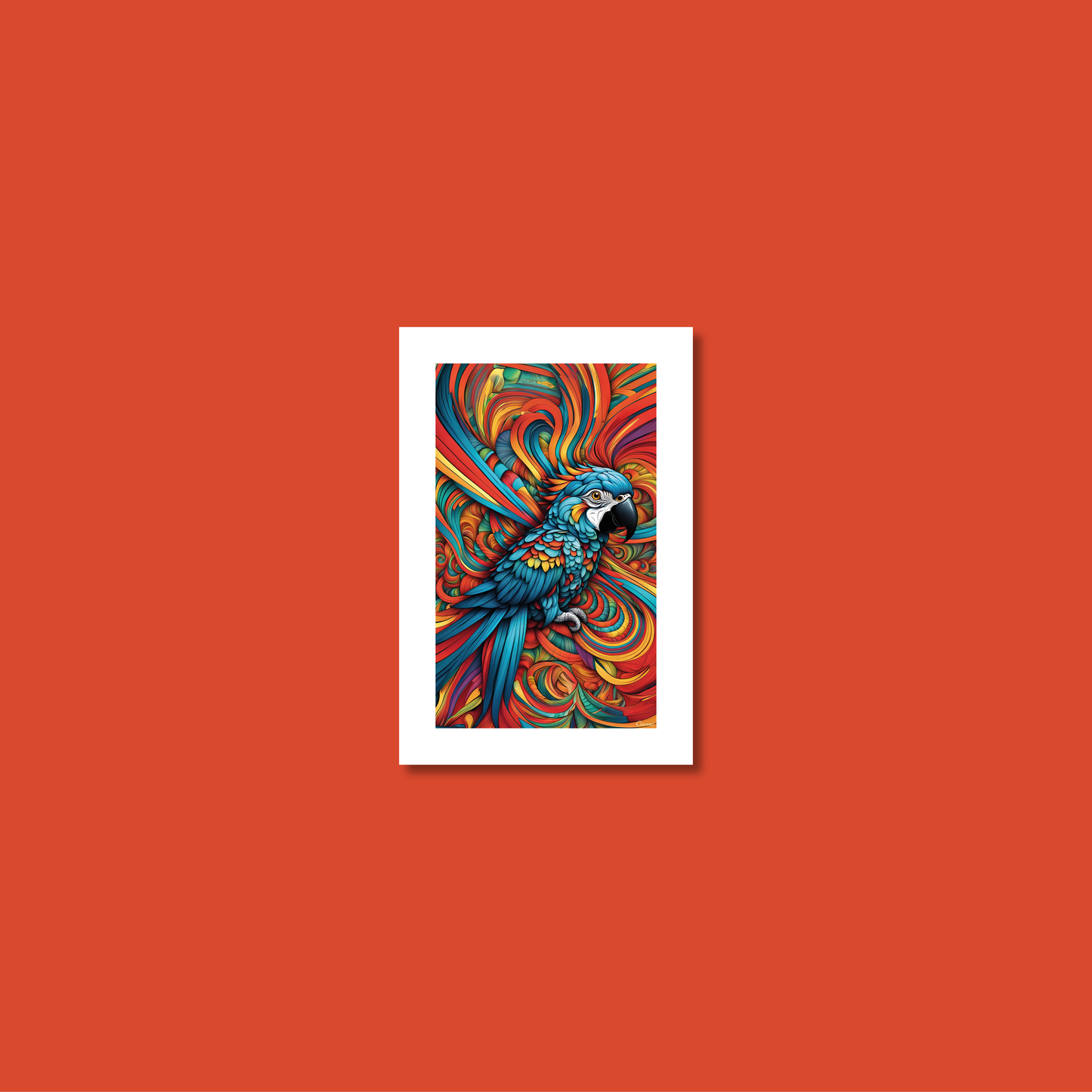 ABSTRACT PARROT **UNFRAMED ART PRINT**