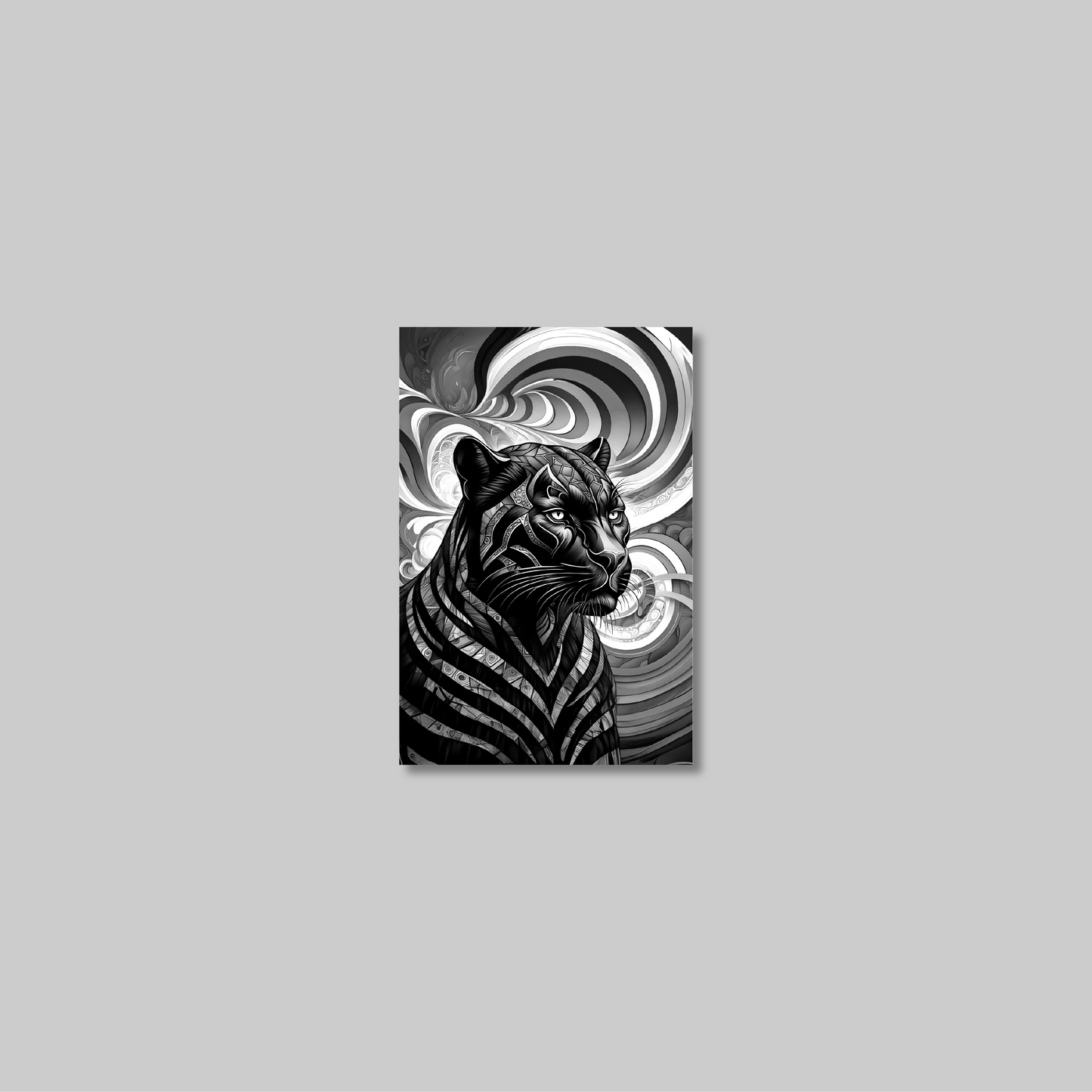 ABSTRACT BLACK PANTHER **UNFRAMED ART PRINT**
