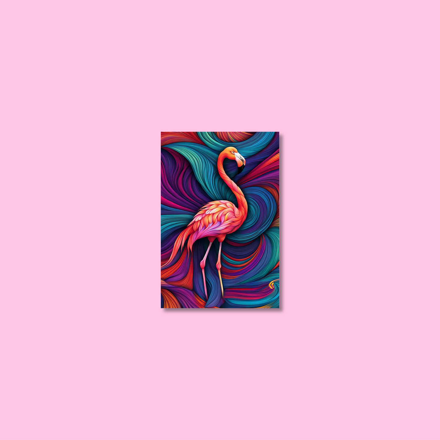 ABSTRACT FLAMINGO **UNFRAMED ART PRINT**