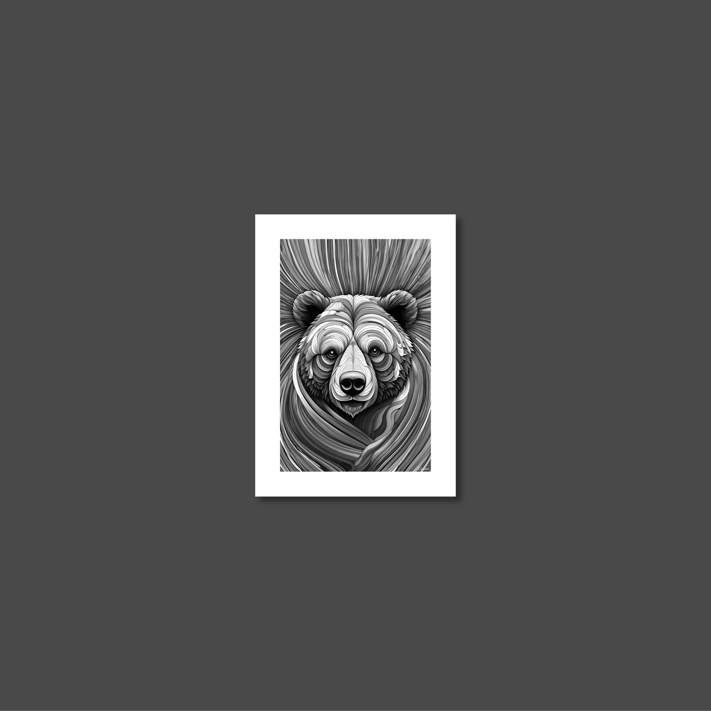 ABSTRACT BEAR **UNFRAMED ART PRINT**