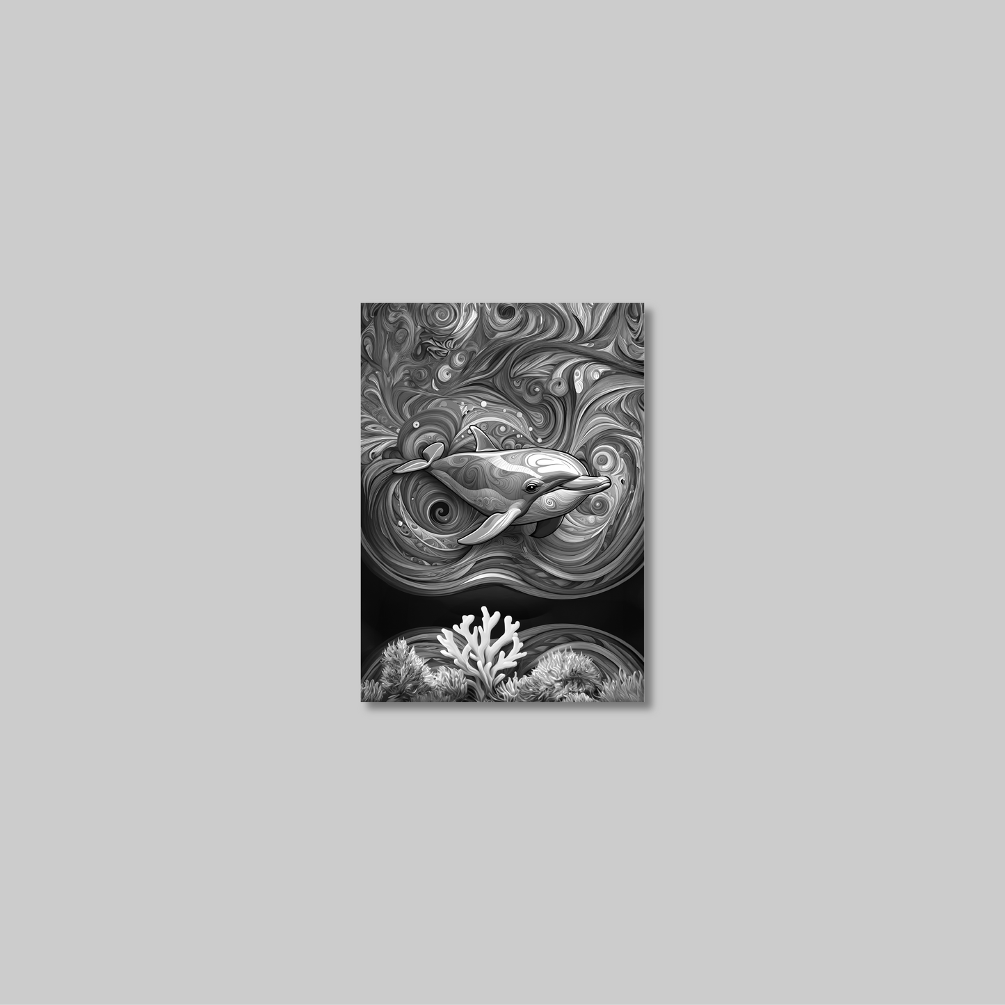 ABSTRACT DOLPHIN **UNFRAMED ART PRINT**
