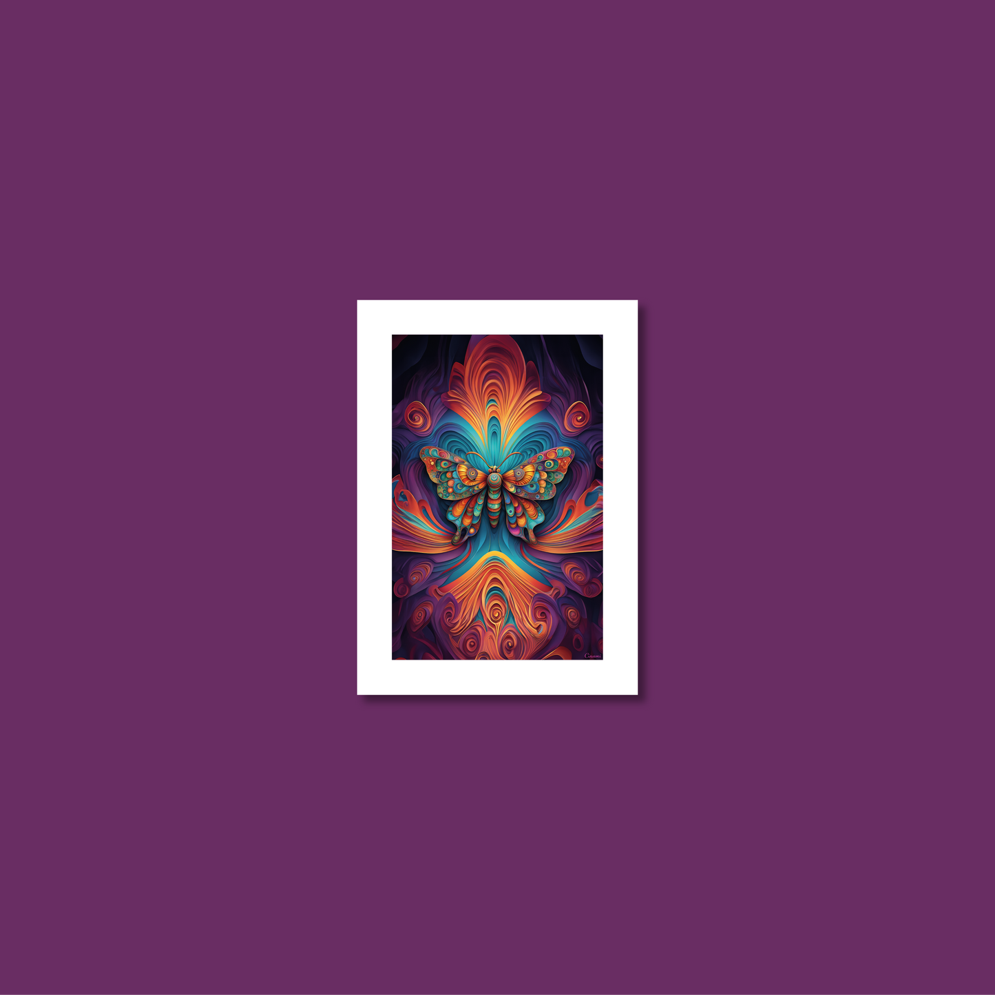 ABSTRACT BUTTERFLY **UNFRAMED ART PRINT**