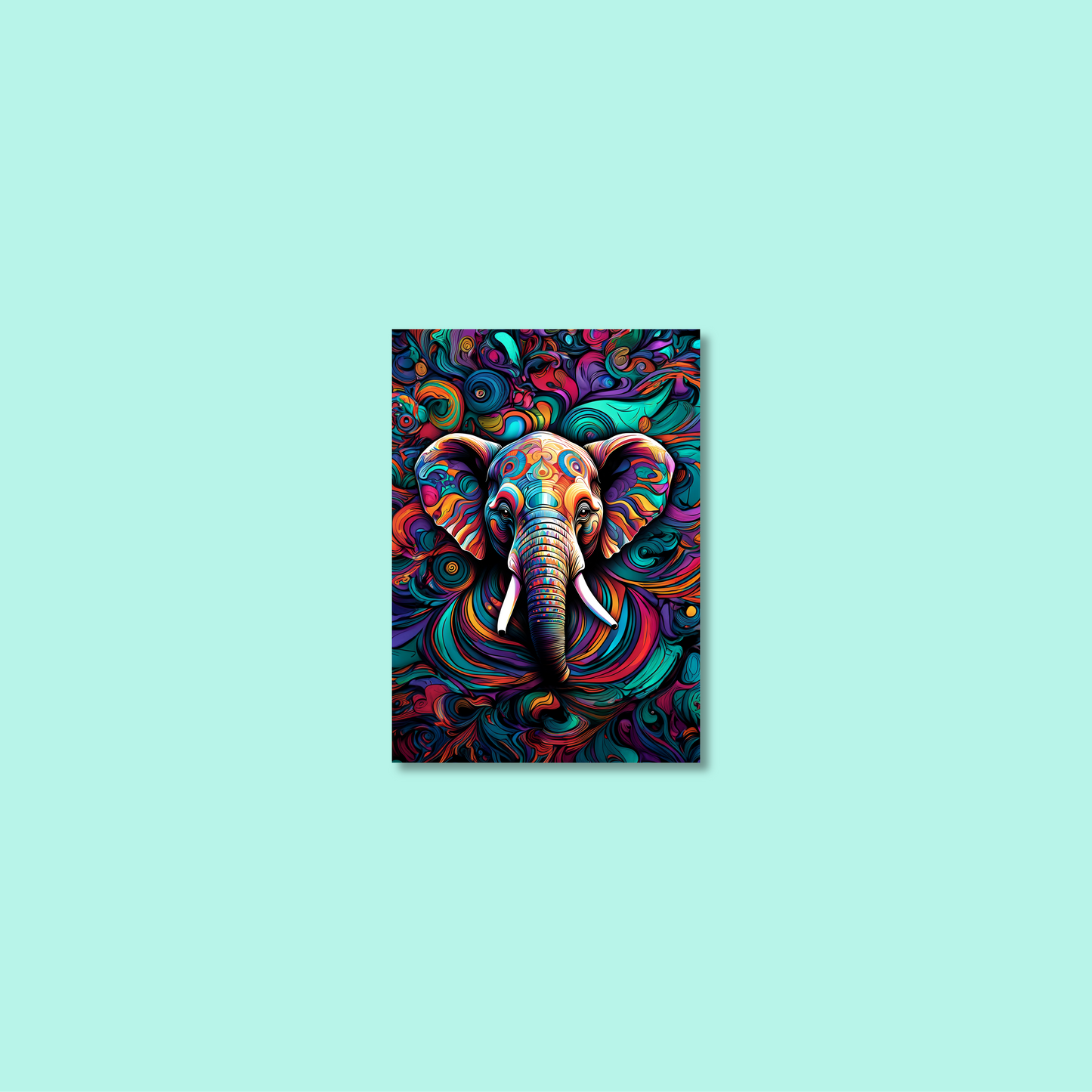 ABSTRACT ELEPHANT **UNFRAMED ART PRINT**