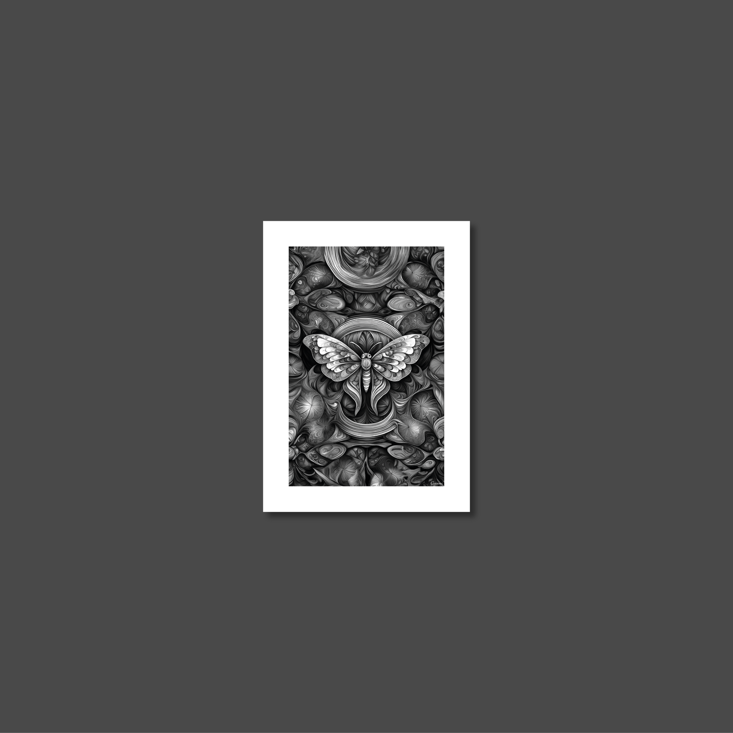 ABSTRACT MOTH **UNFRAMED ART PRINT**