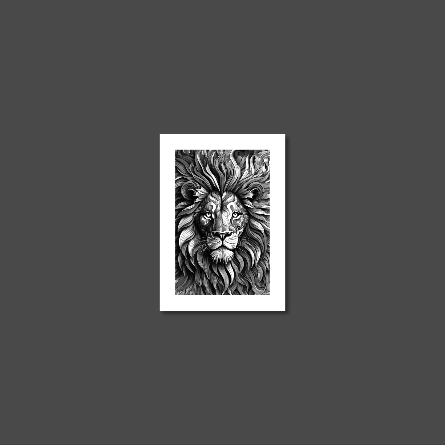 ABSTRACT LION **UNFRAMED ART PRINT**