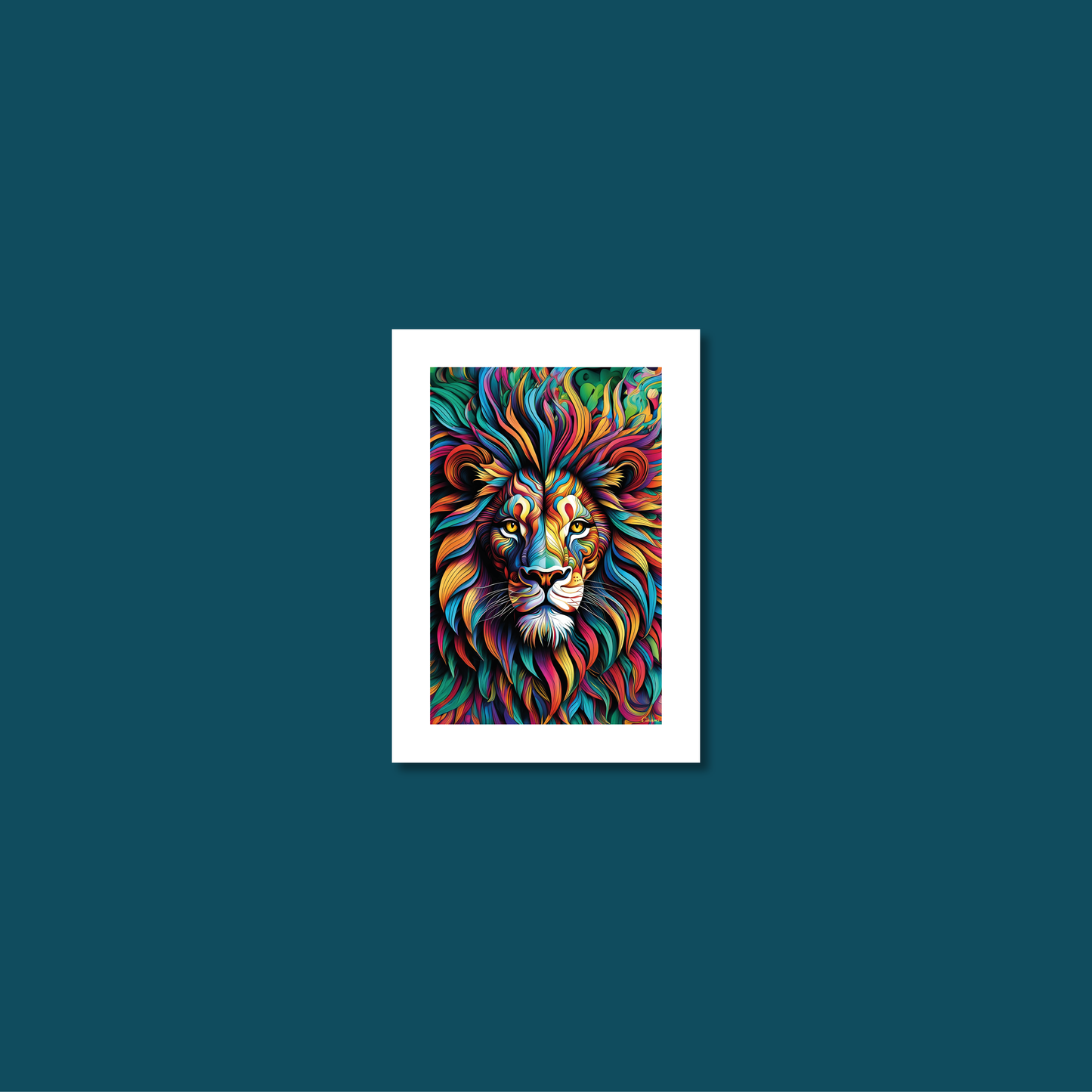 ABSTRACT LION **UNFRAMED ART PRINT**