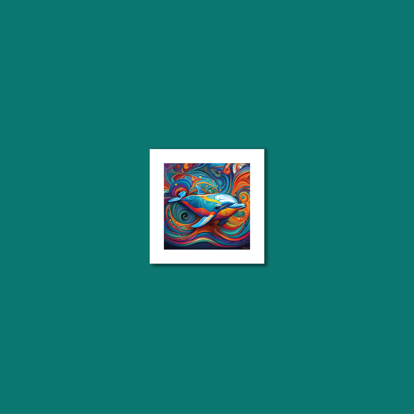 ABSTRACT DOLPHIN **UNFRAMED ART PRINT**
