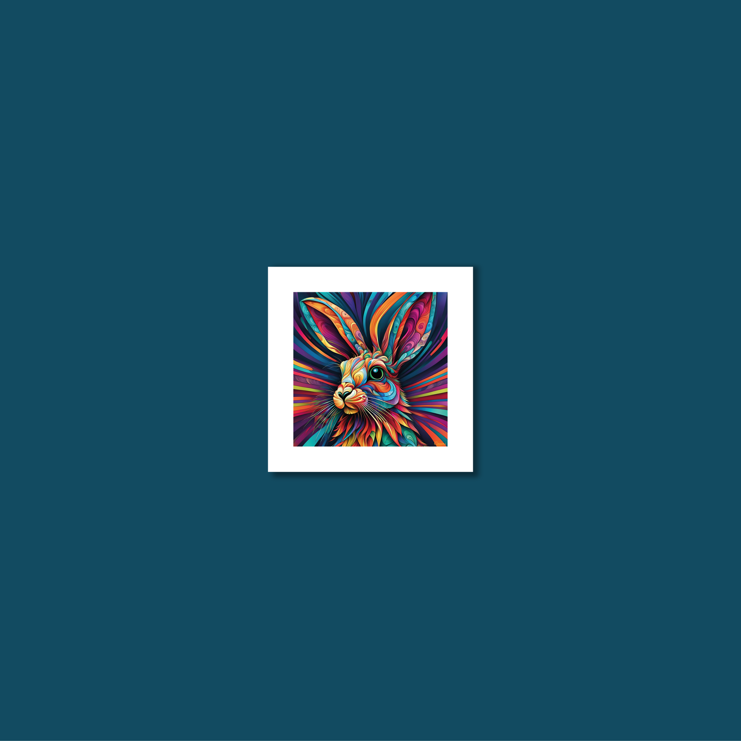 ABSTRACT RABBIT **UNFRAMED ART PRINT**