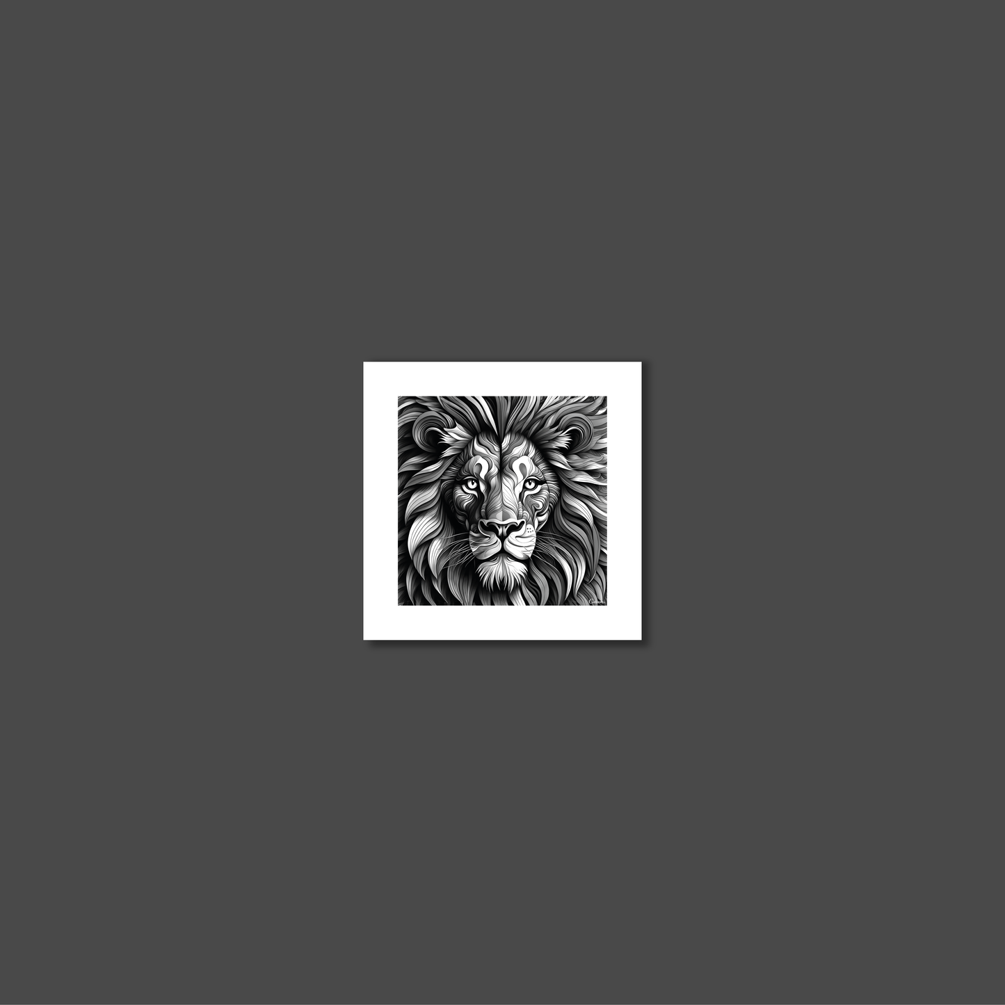 ABSTRACT LION **UNFRAMED ART PRINT**