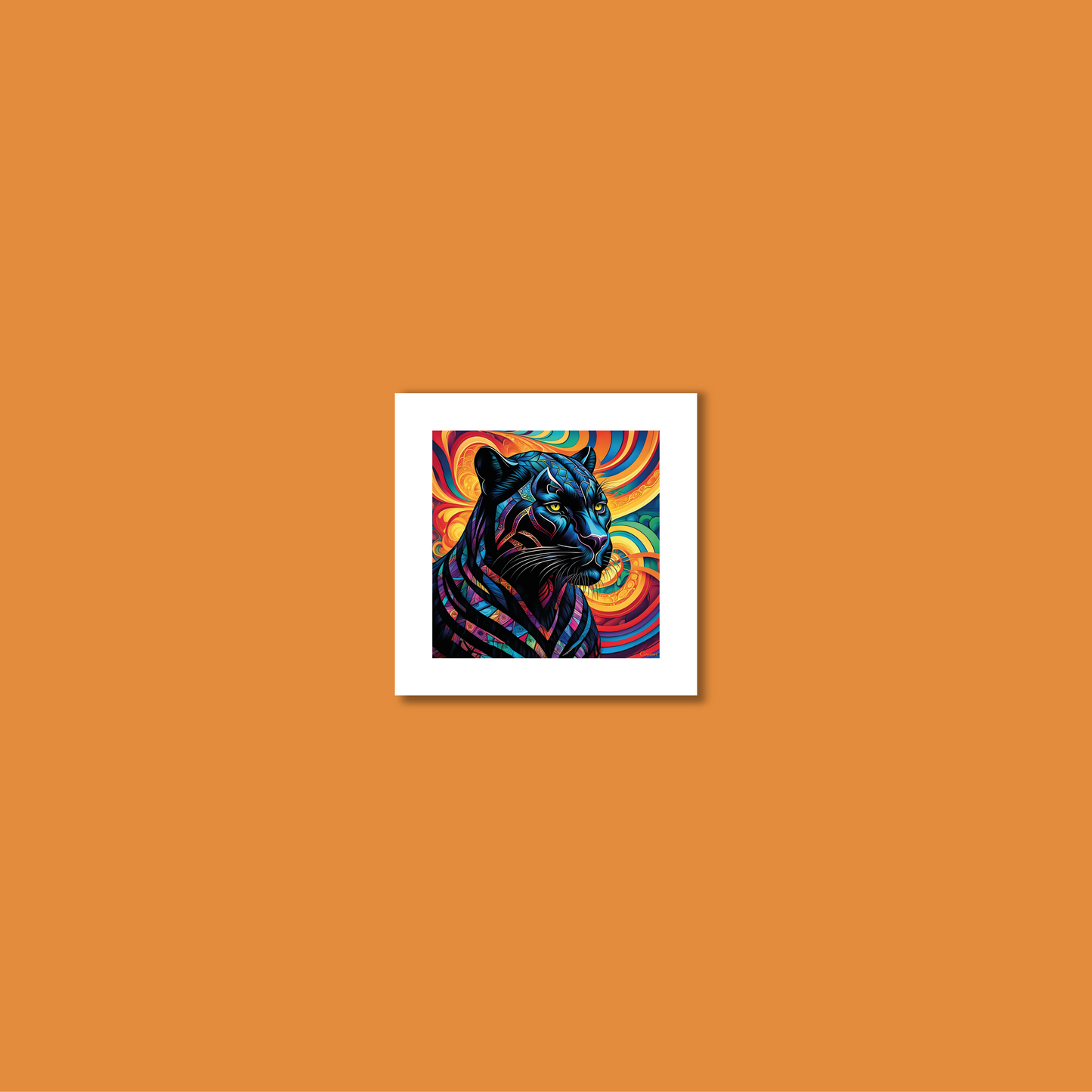 ABSTRACT BLACK PANTHER **UNFRAMED ART PRINT**
