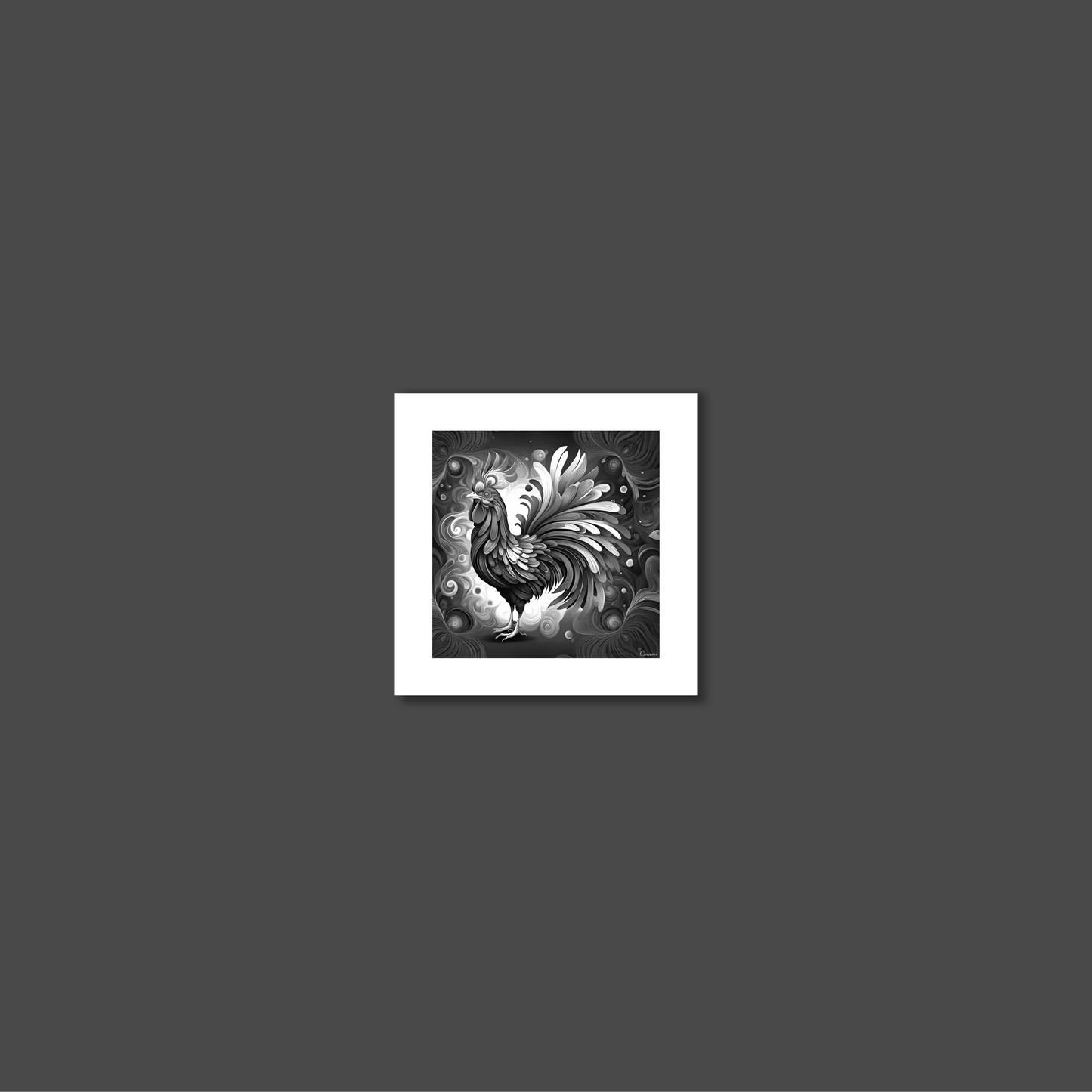 ABSTRACT COCKEREL **UNFRAMED ART PRINT**