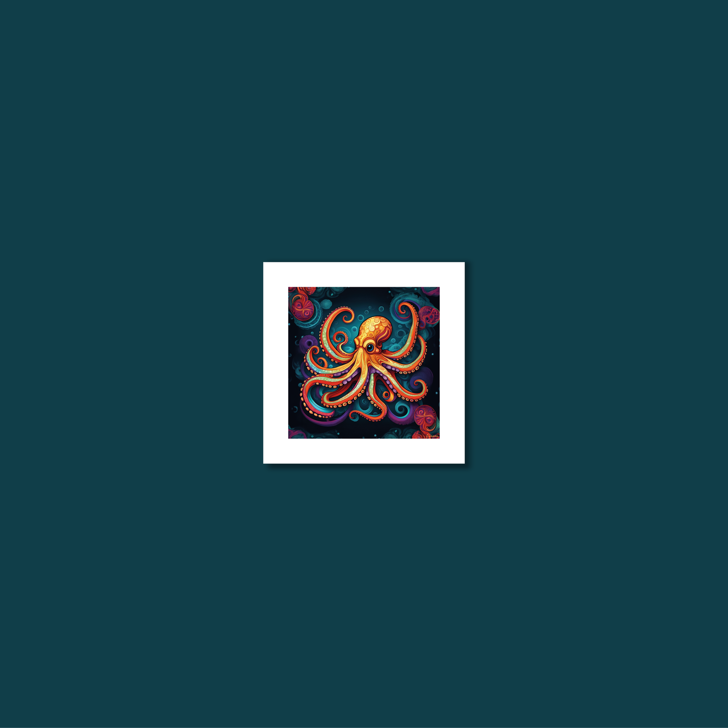 ABSTRACT OCTOPUS **UNFRAMED ART PRINT**
