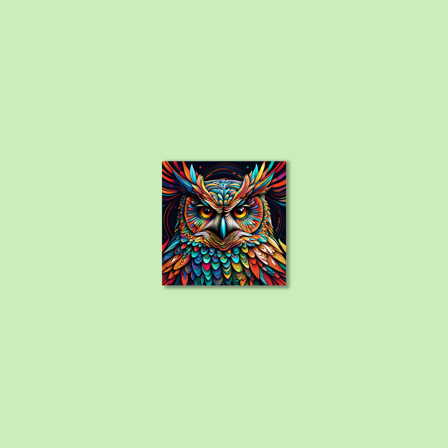 ABSTRACT OWL **UNFRAMED ART PRINT**