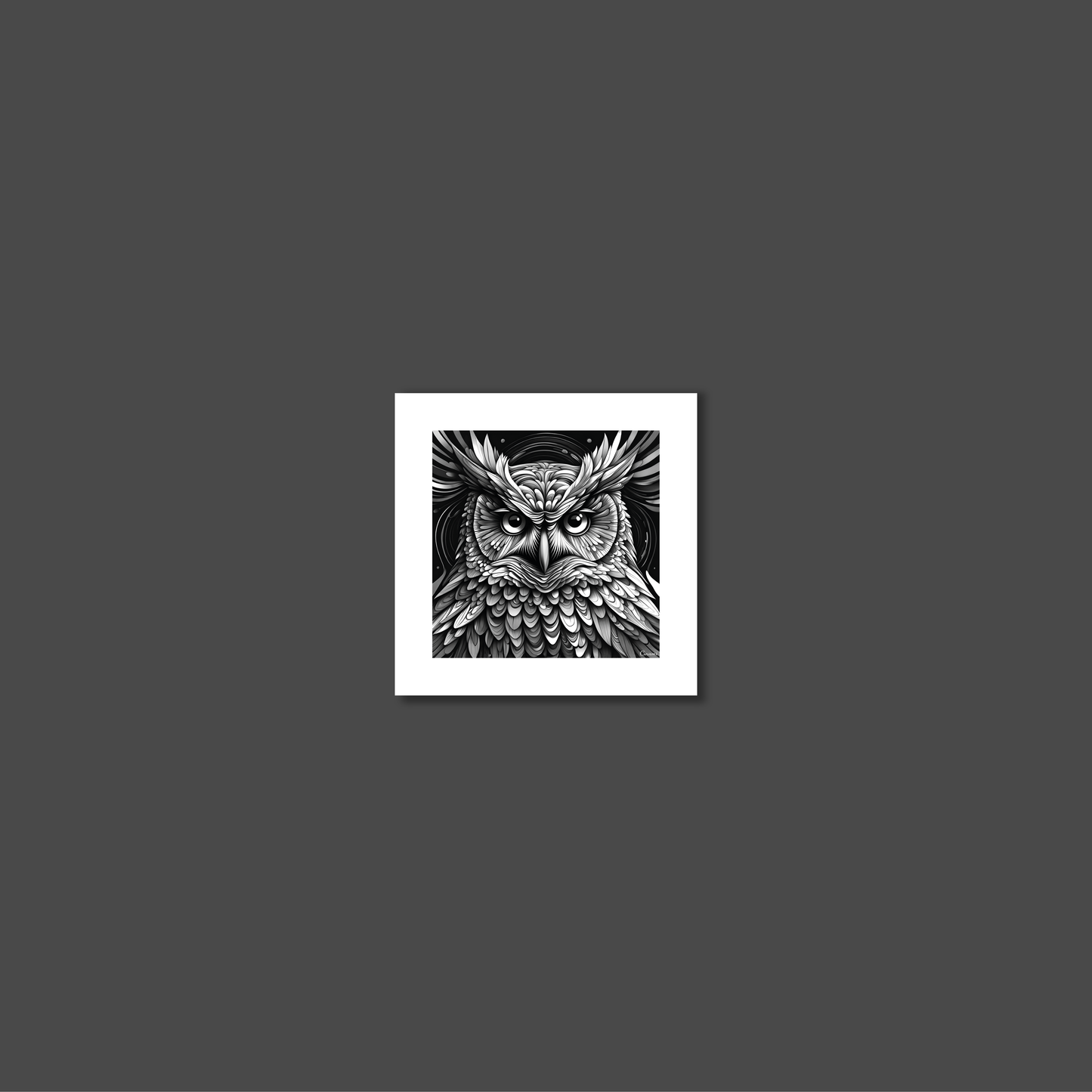 ABSTRACT OWL **UNFRAMED ART PRINT**