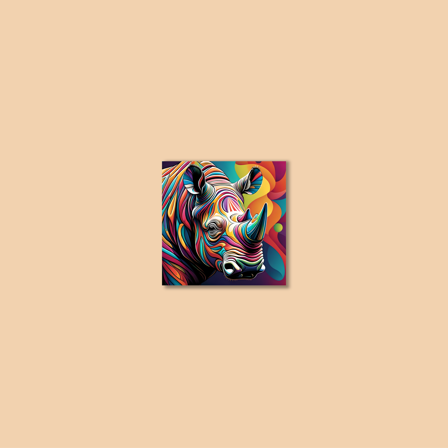 ABSTRACT RHINO **UNFRAMED ART PRINT**
