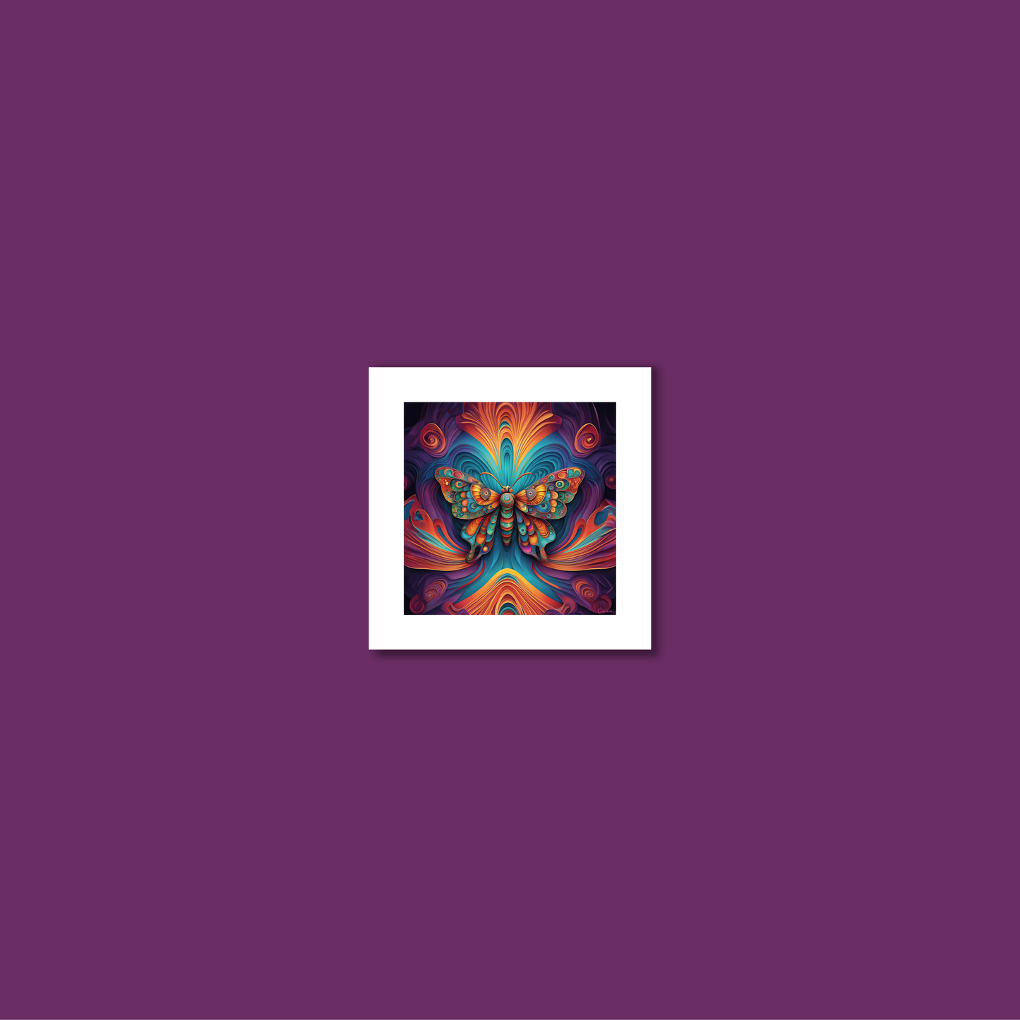 ABSTRACT BUTTERFLY **UNFRAMED ART PRINT**
