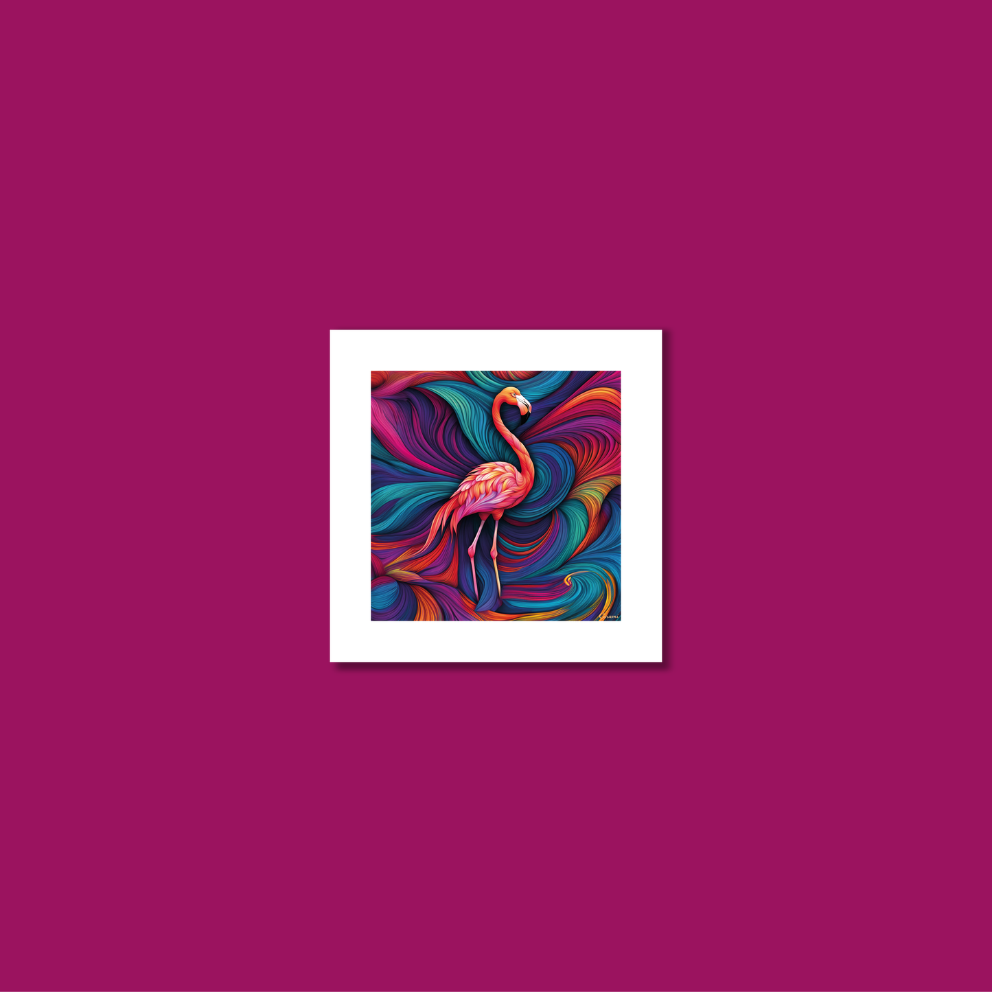 ABSTRACT FLAMINGO **UNFRAMED ART PRINT**