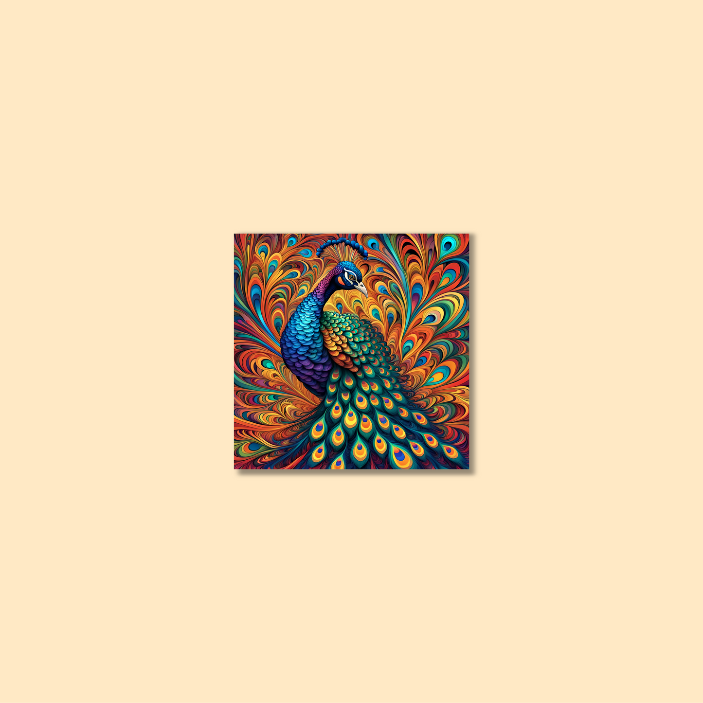ABSTRACT PEACOCK **UNFRAMED ART PRINT**