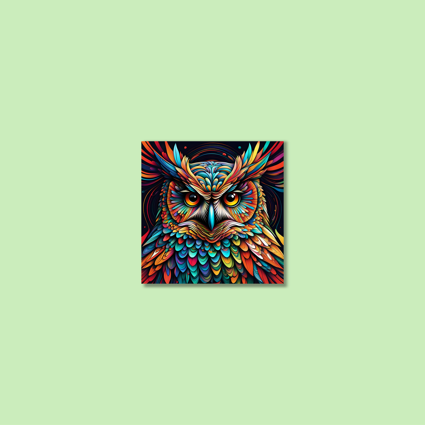 ABSTRACT OWL **UNFRAMED ART PRINT**