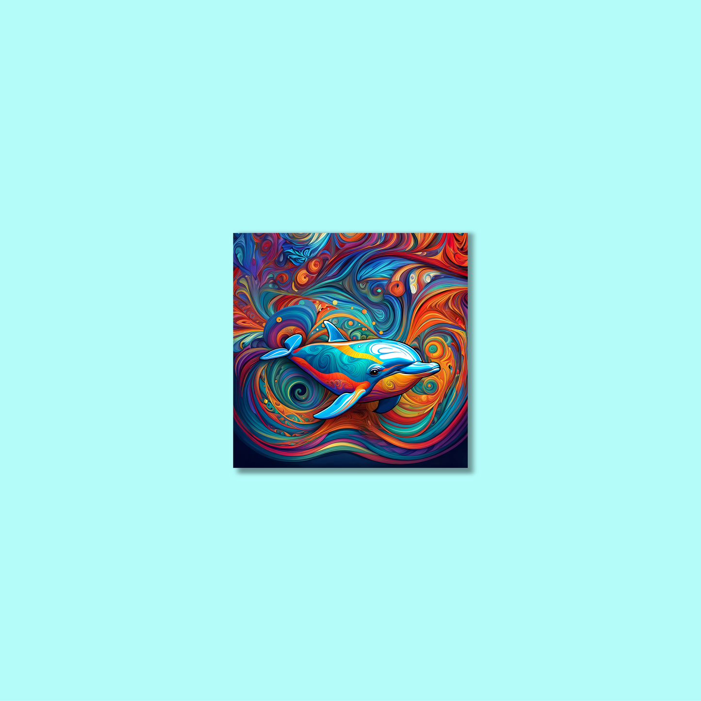 ABSTRACT DOLPHIN **UNFRAMED ART PRINT**