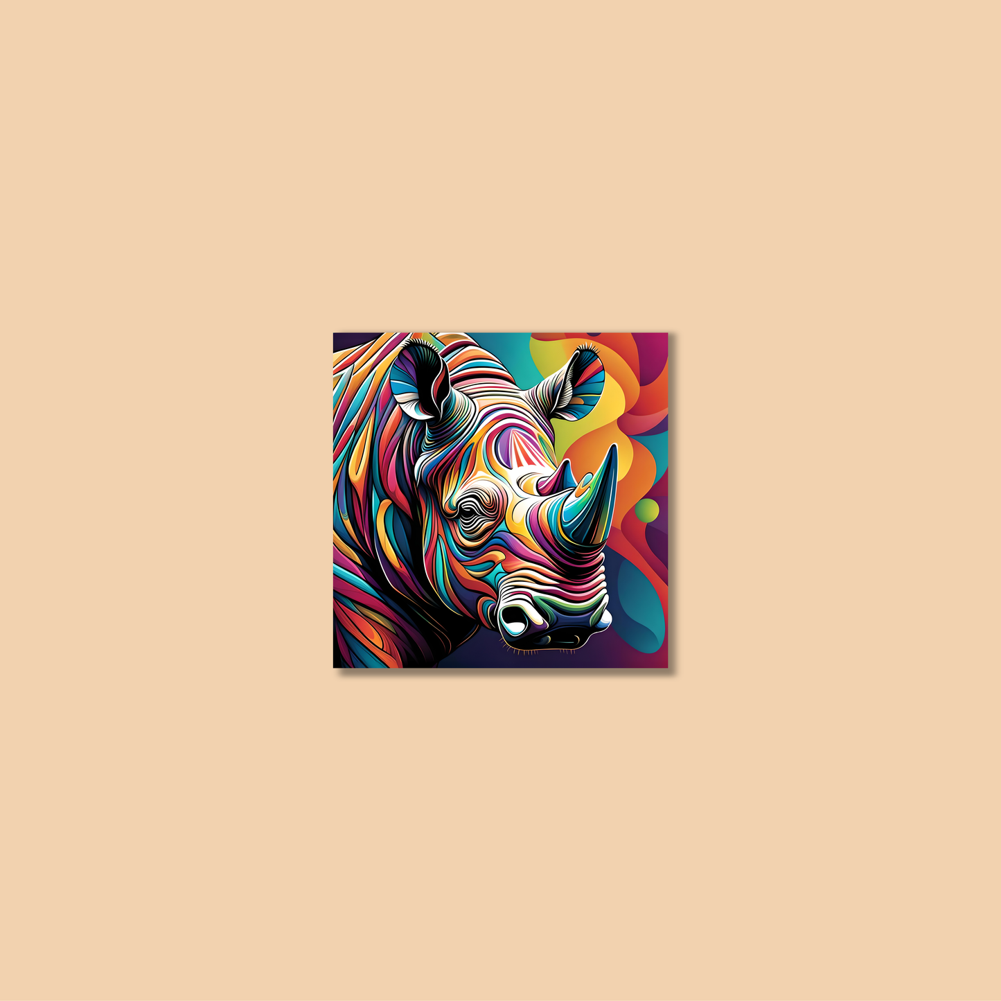 ABSTRACT RHINO **UNFRAMED ART PRINT**
