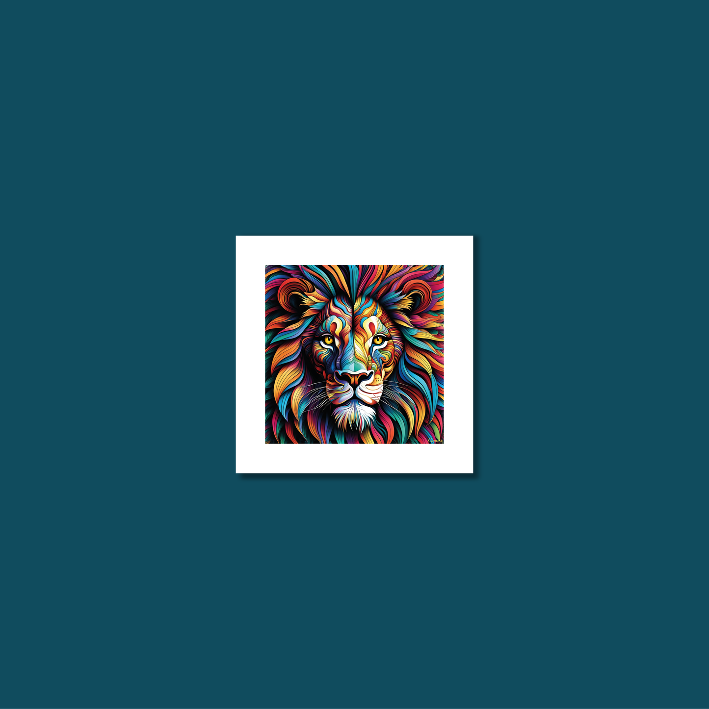 ABSTRACT LION **UNFRAMED ART PRINT**