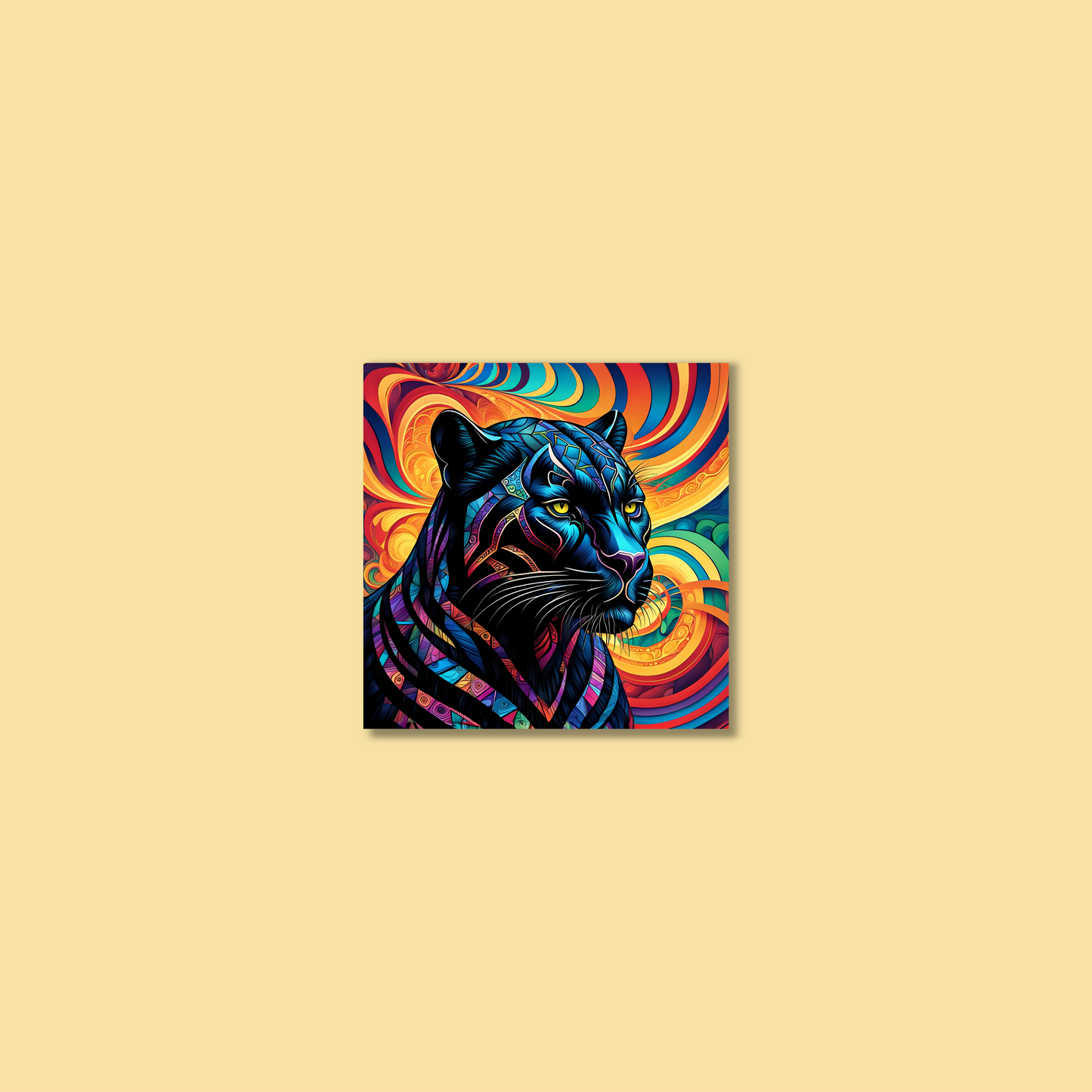 ABSTRACT BLACK PANTHER **UNFRAMED ART PRINT**