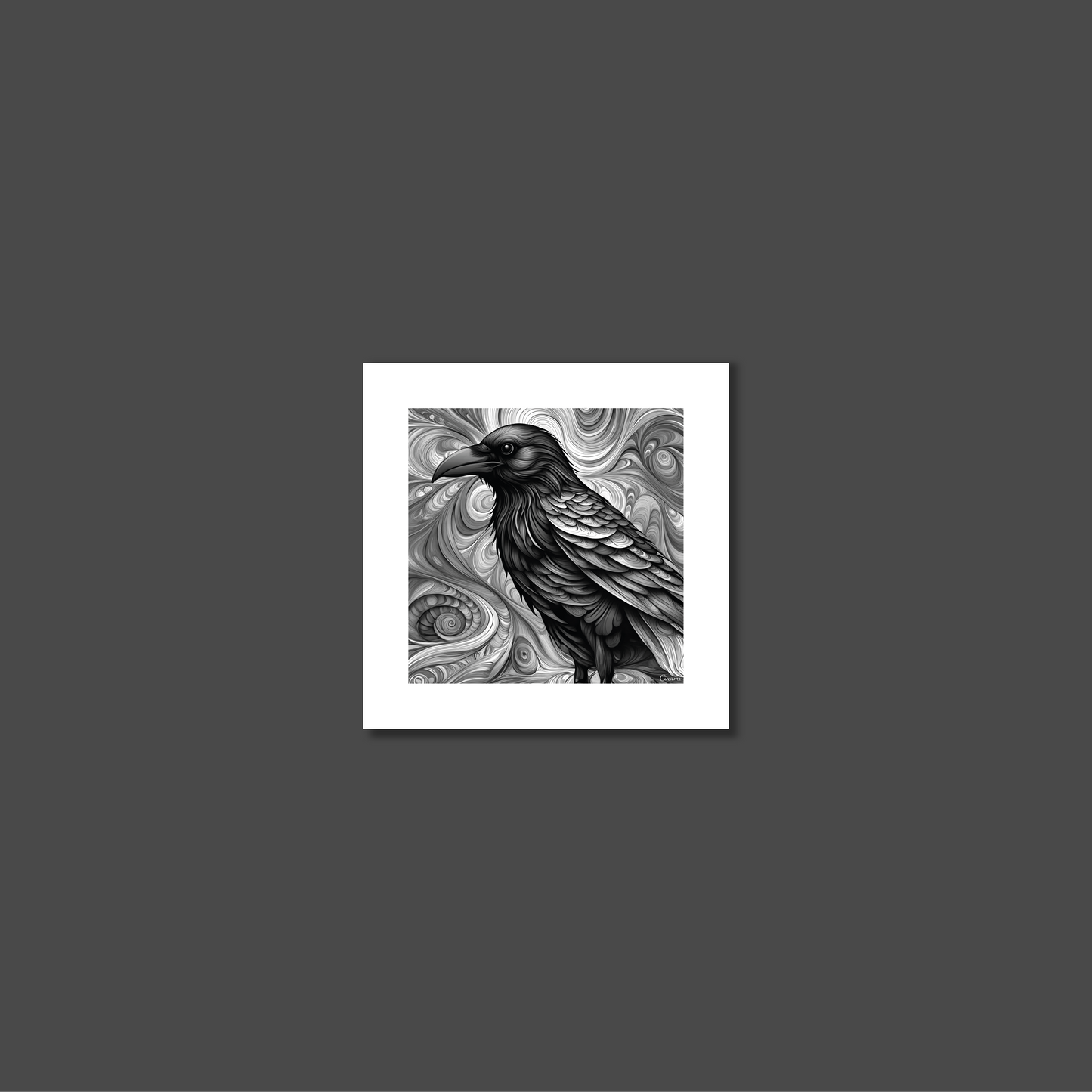 ABSTRACT CROW **UNFRAMED ART PRINT**
