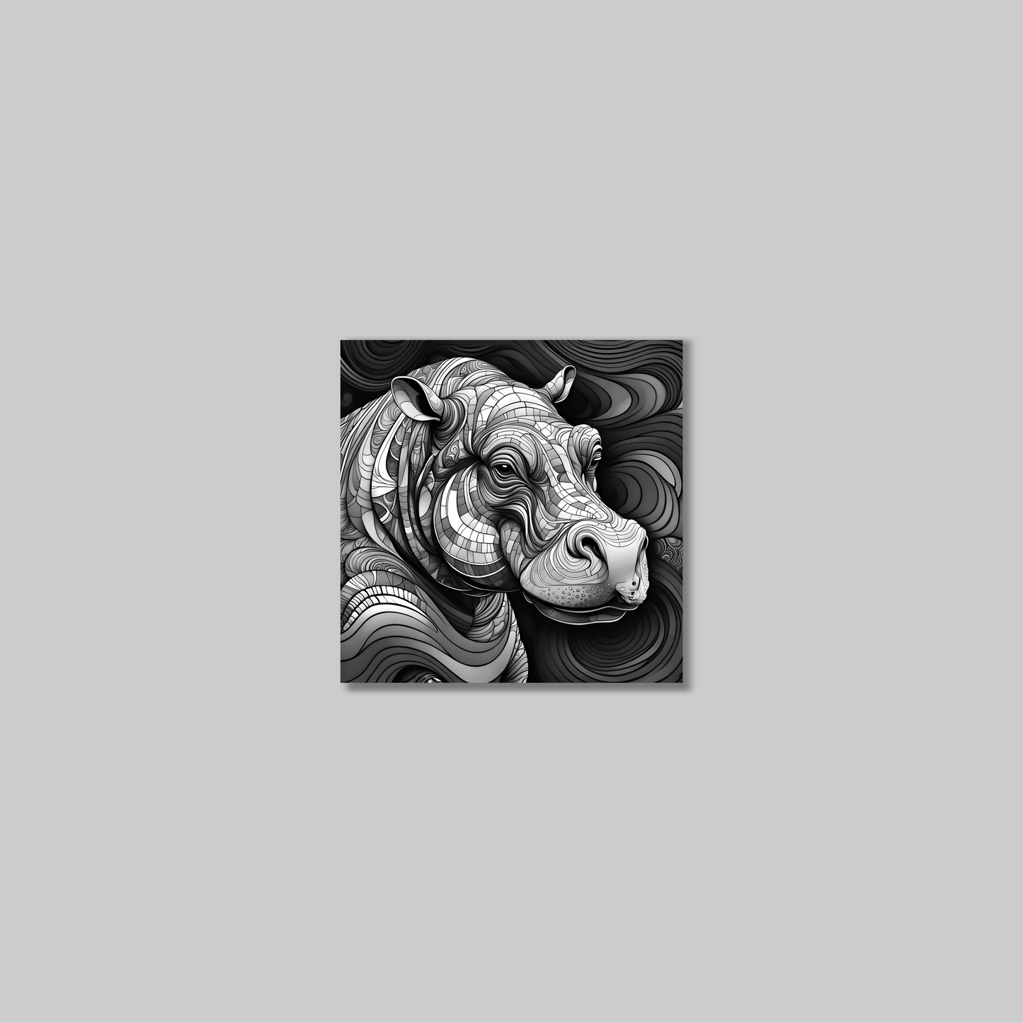 ABSTRACT HIPPO **UNFRAMED ART PRINT**