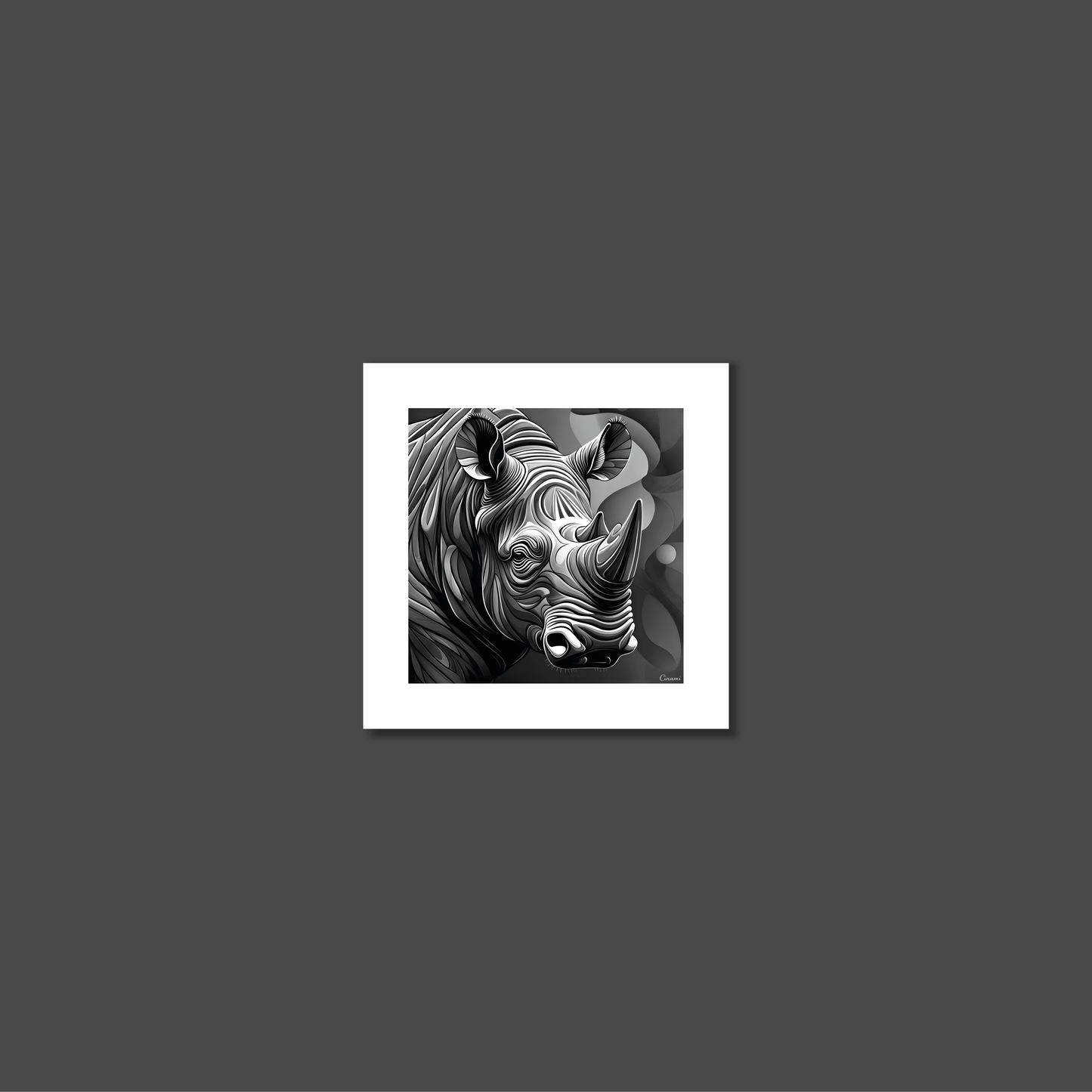 ABSTRACT RHINO **UNFRAMED ART PRINT**