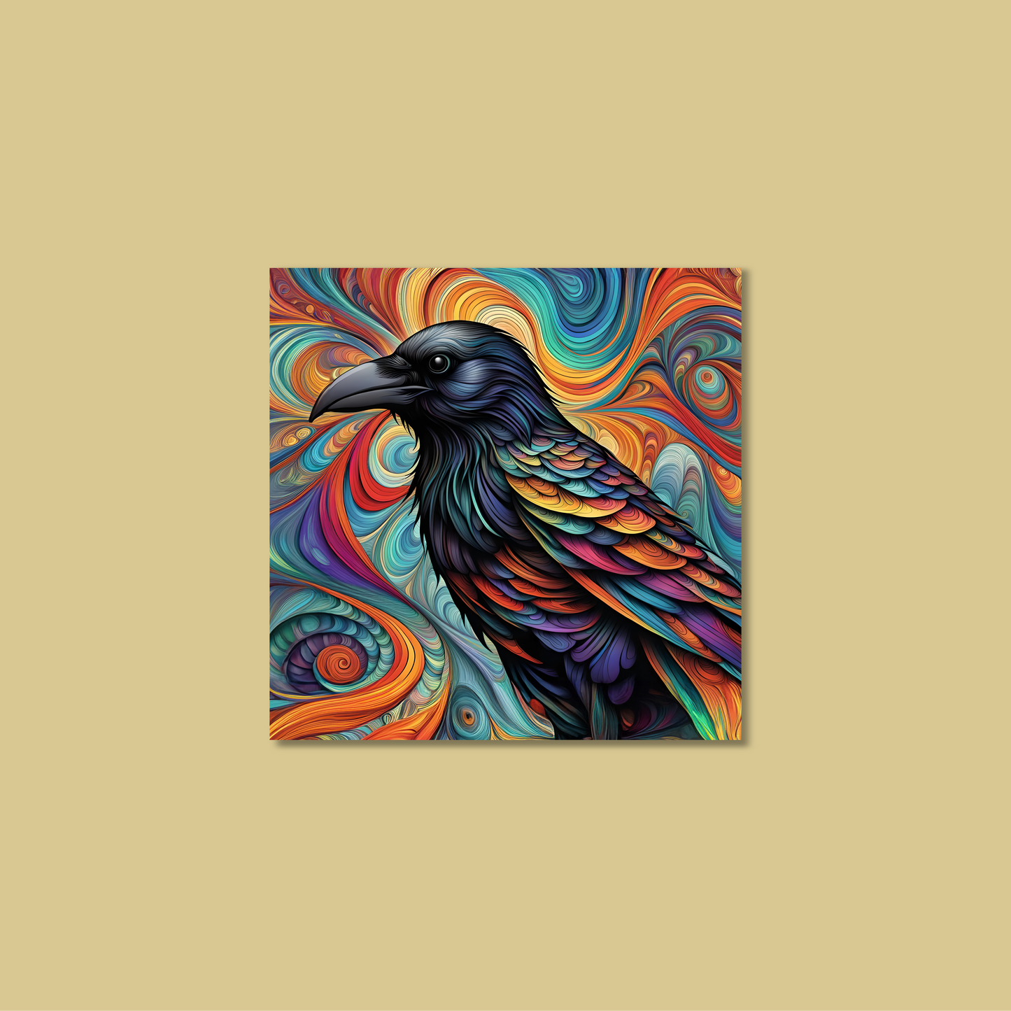 ABSTRACT CROW **UNFRAMED ART PRINT**