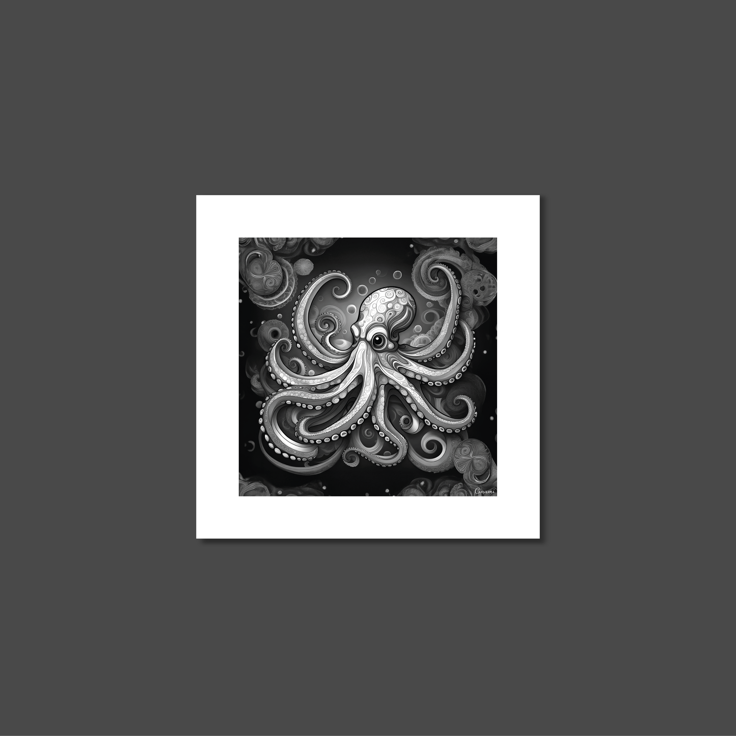 ABSTRACT OCTOPUS **UNFRAMED ART PRINT**