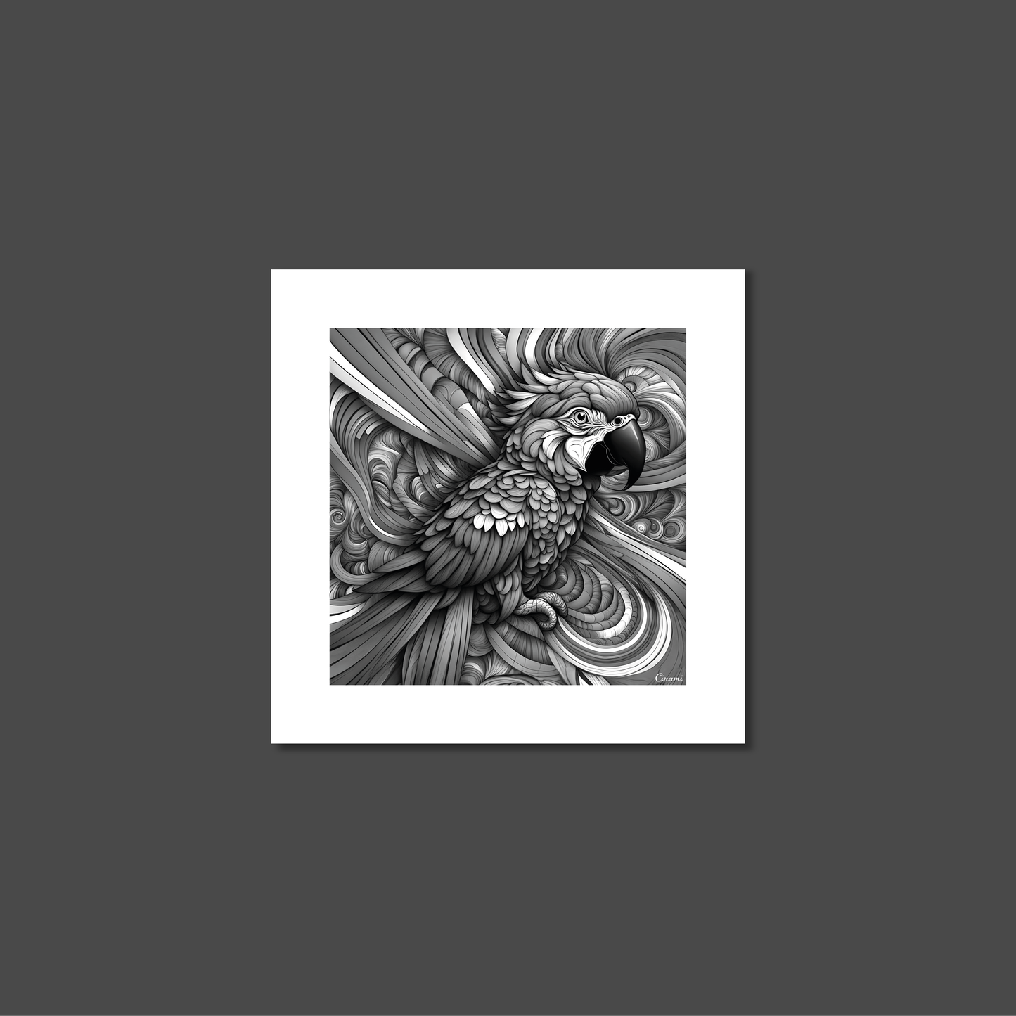 ABSTRACT PARROT **UNFRAMED ART PRINT**